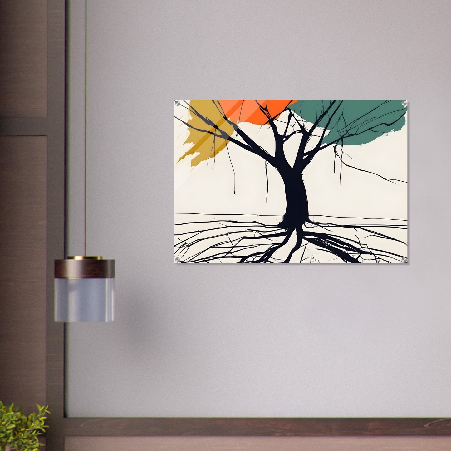 Tree Silhouette Minimalist Abstract Art