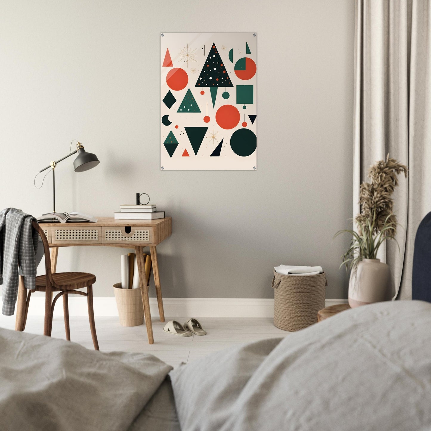 Whimsical Christmas Shapes - Abstract Minimalist Wall Art