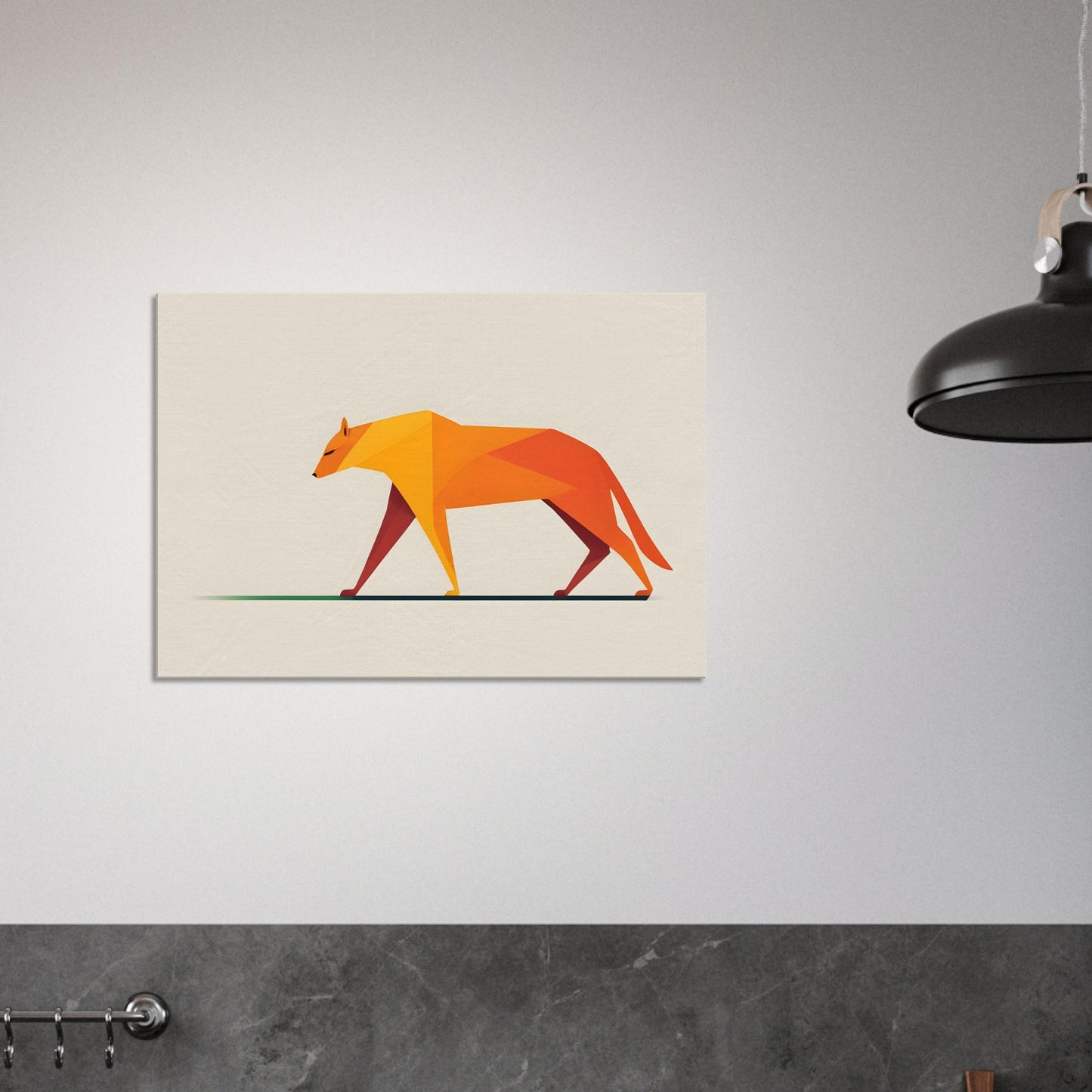 Prismatic Fox - Minimalist Abstract Wall Art