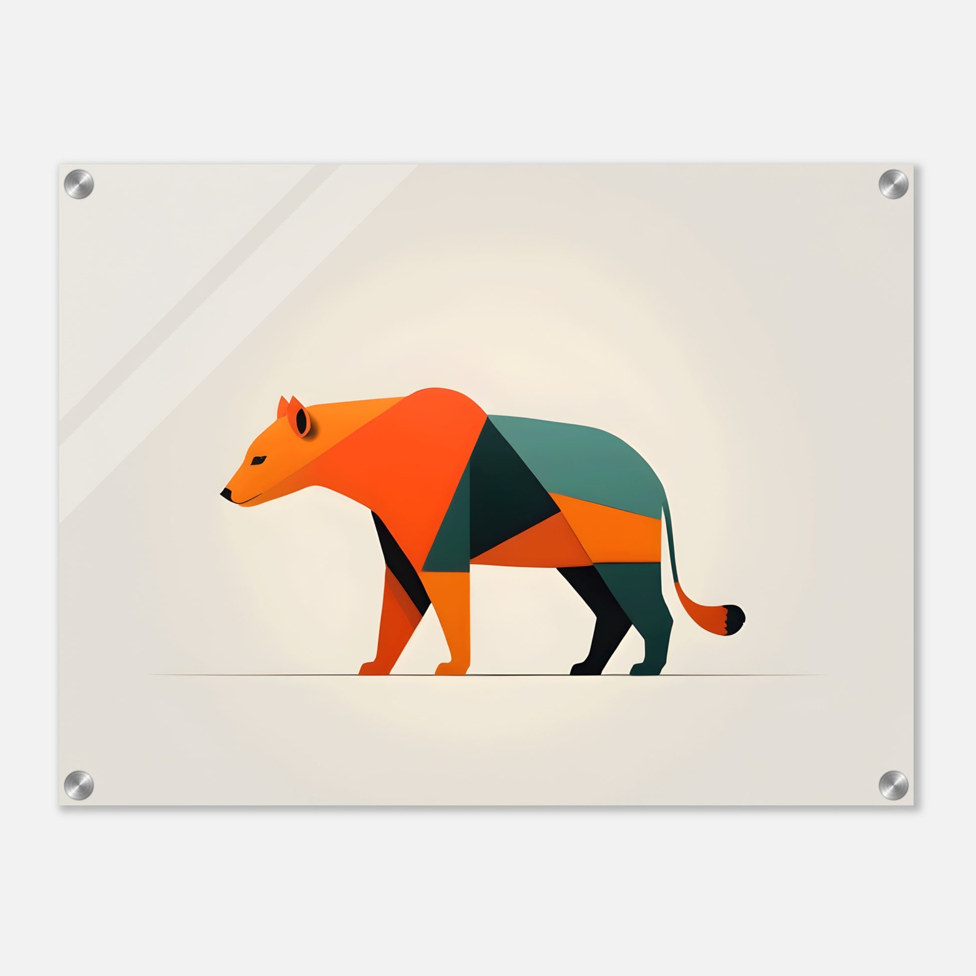 Bear Essence - Colorful Minimalist Art Print for Modern Spaces