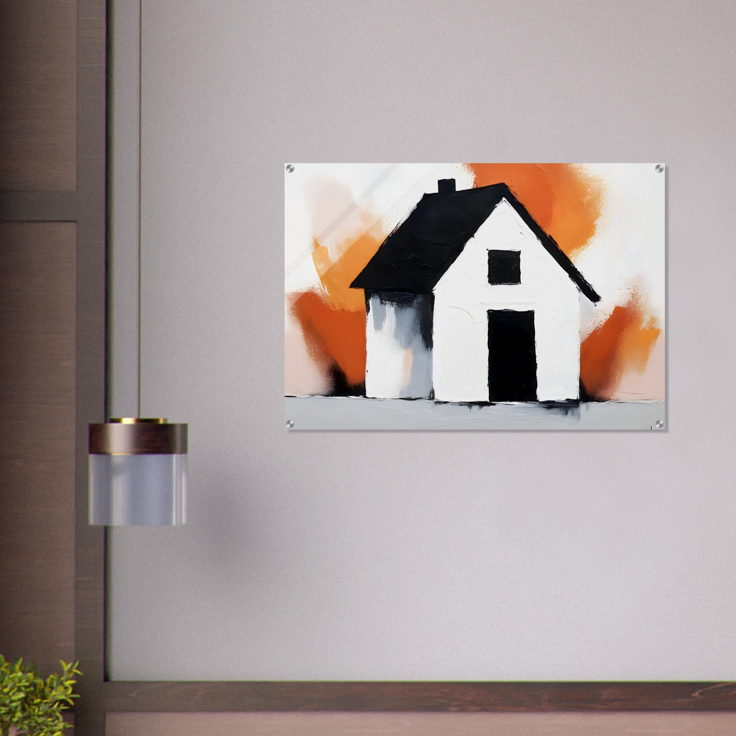 Mystic Abode: Minimalist Acrylic House Print