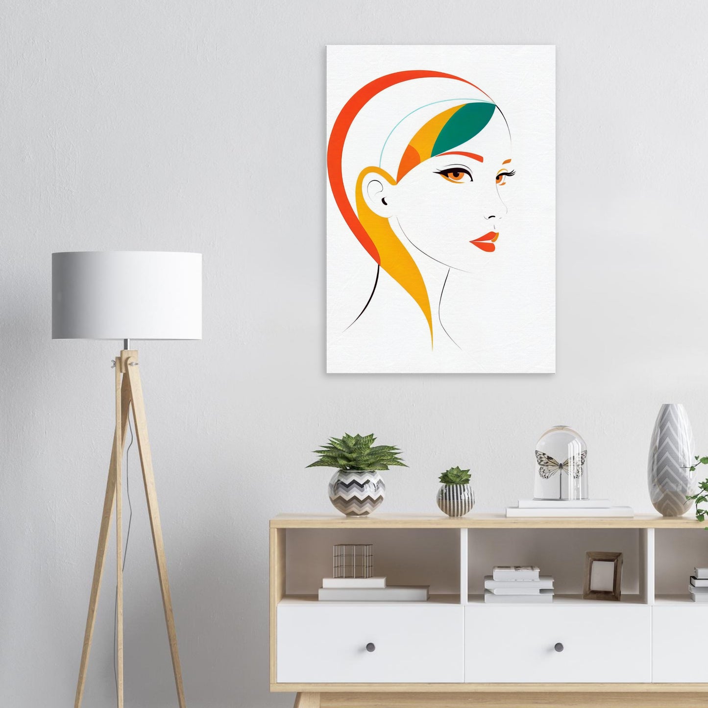 Elegance Unveiled - Minimalist Abstract Female Portrait