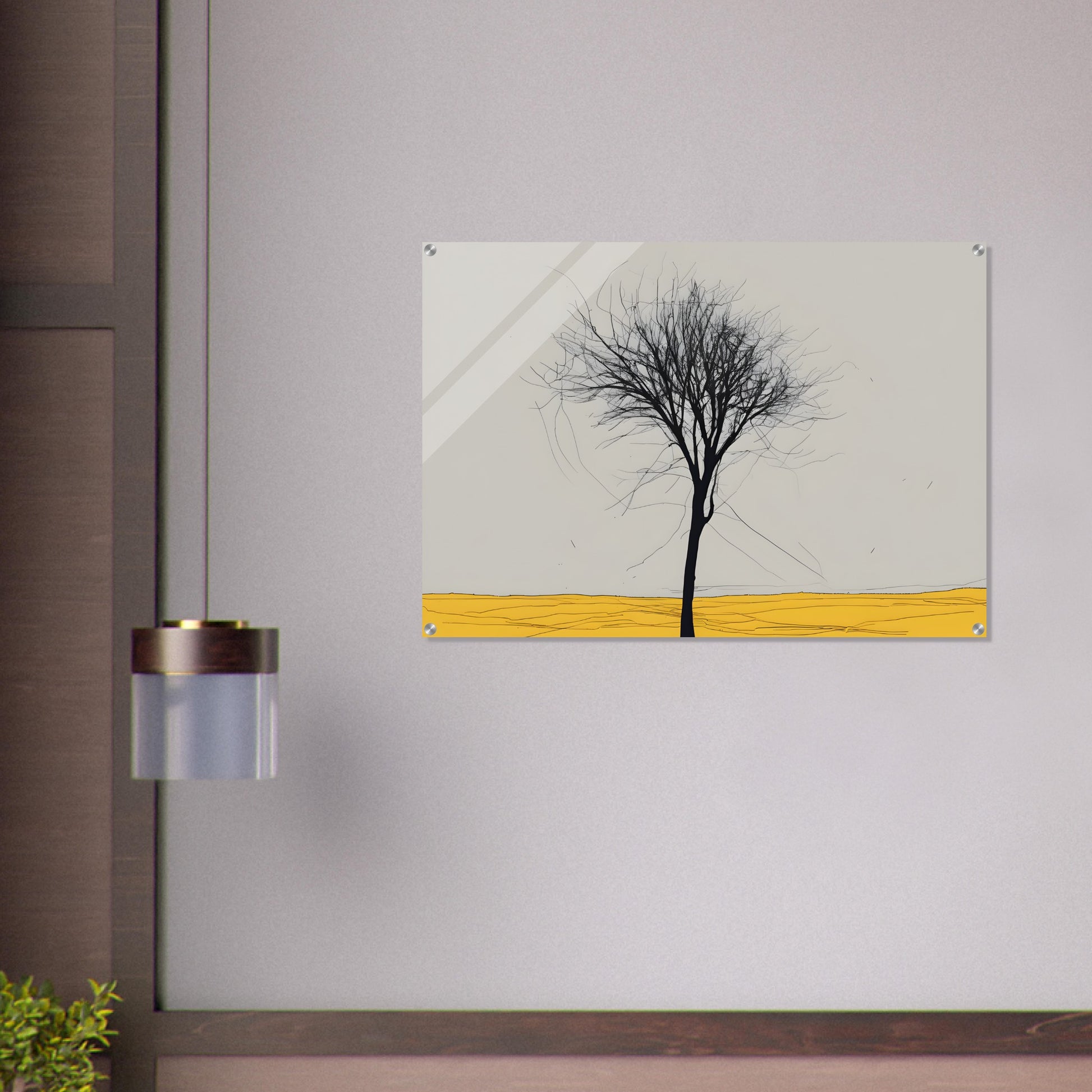 Tree of Solitude - Minimalist Abstract Wall Art