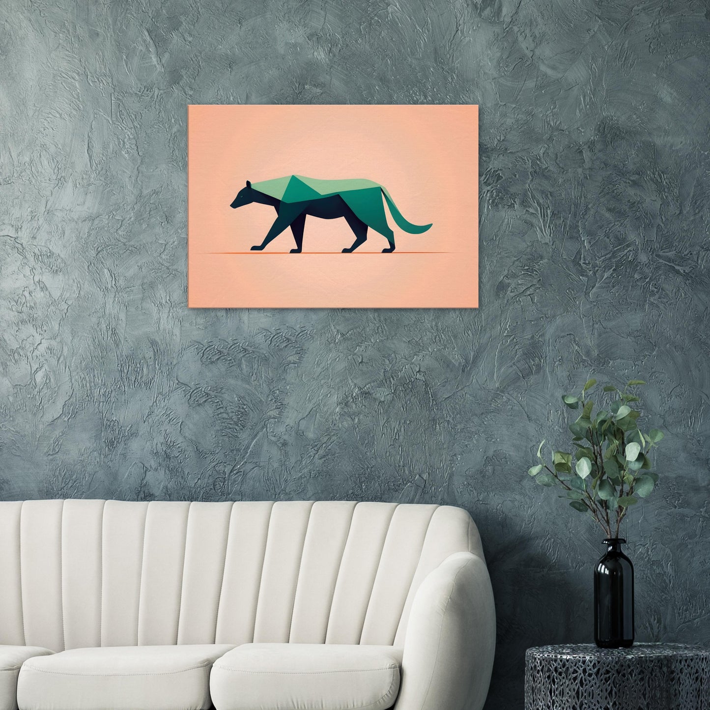 Bear Silhouette - Minimalist Abstract Canvas Art for Home