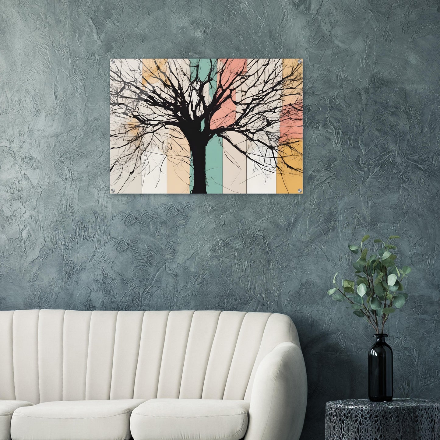 Silhouette Serenity - Minimalist Abstract Tree Wall Art