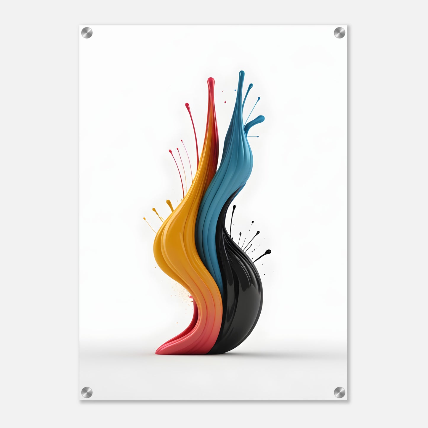 Vibrant Minimalist Abstract Acrylic Print for Modern Homes