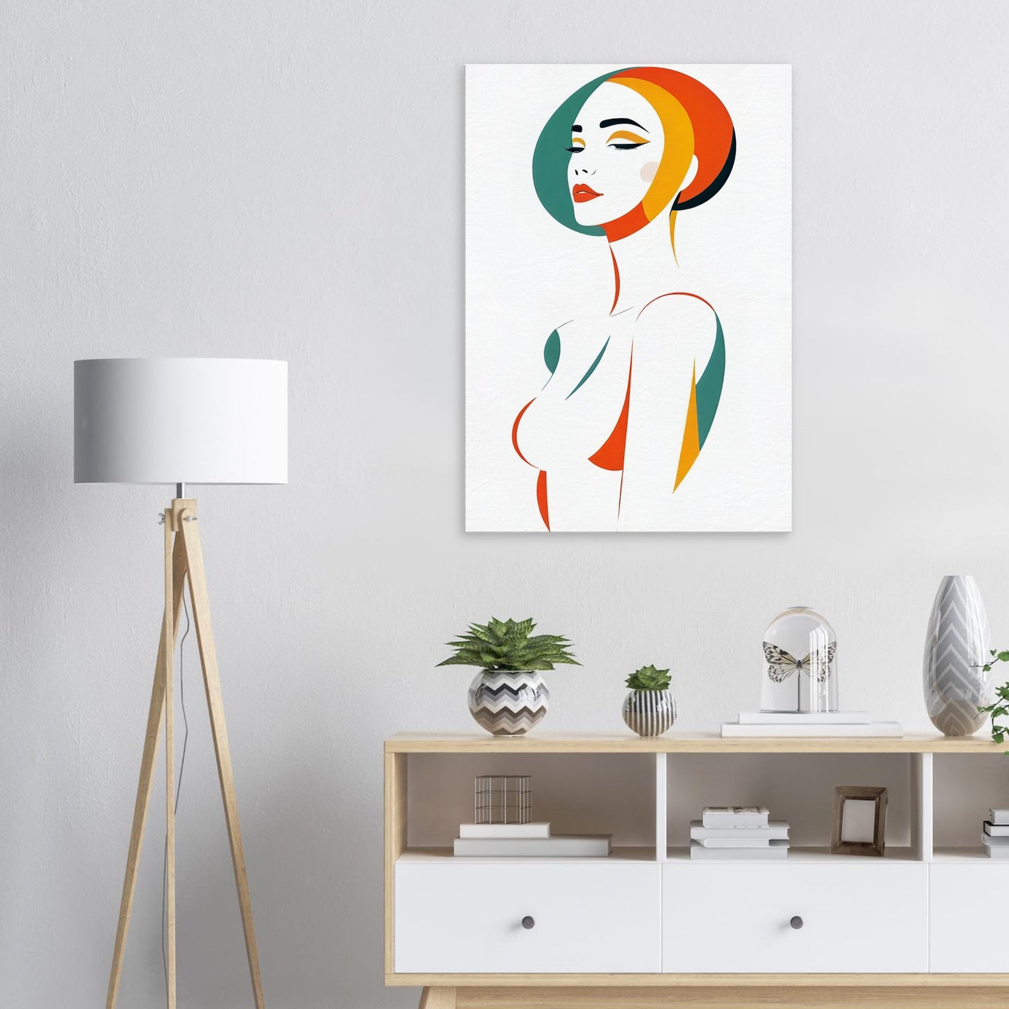 Serene Profile - Modern Minimalist Abstract Art for Home Decor