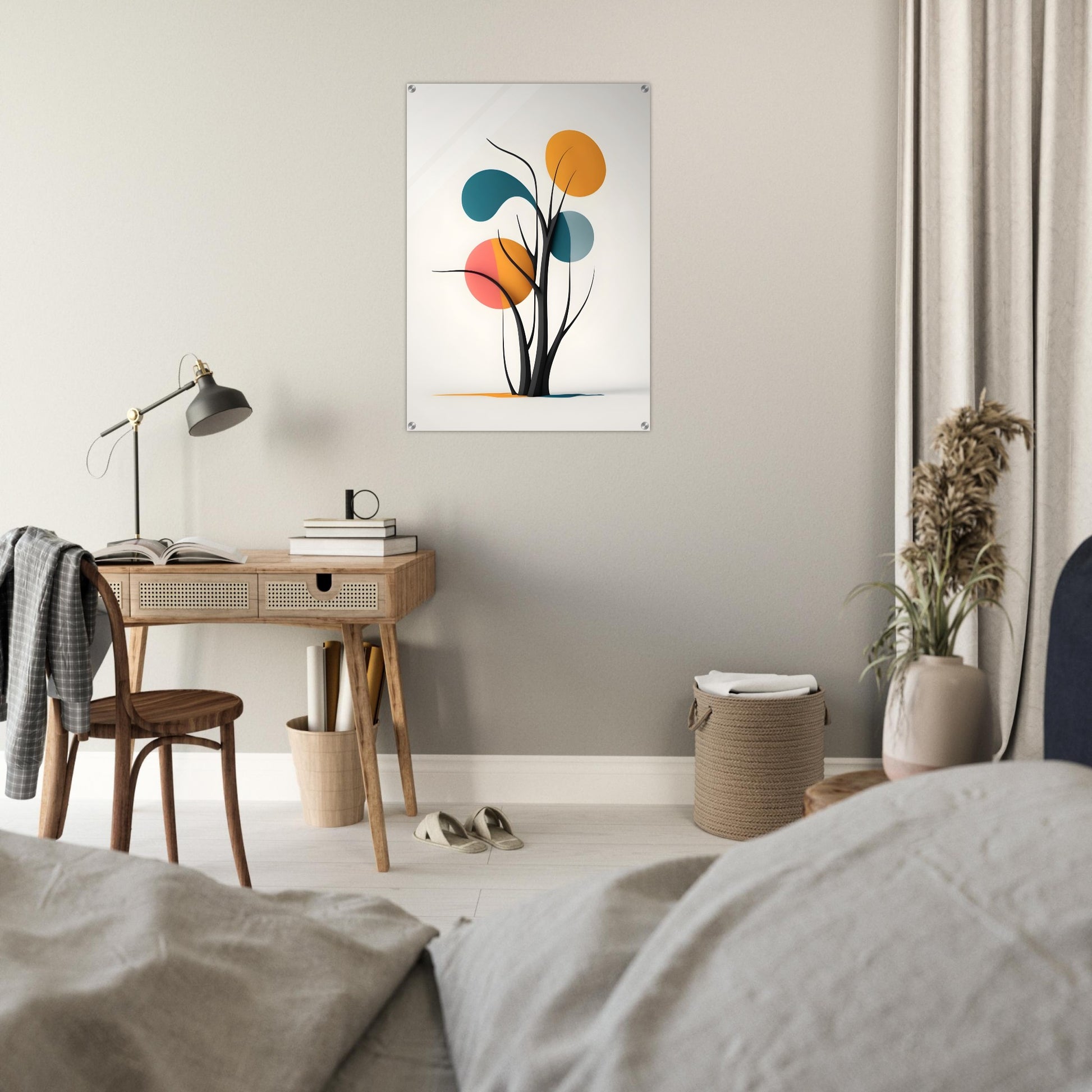 Acrylic glass wall art, Flowing Nature-Inspired Minimalist Art