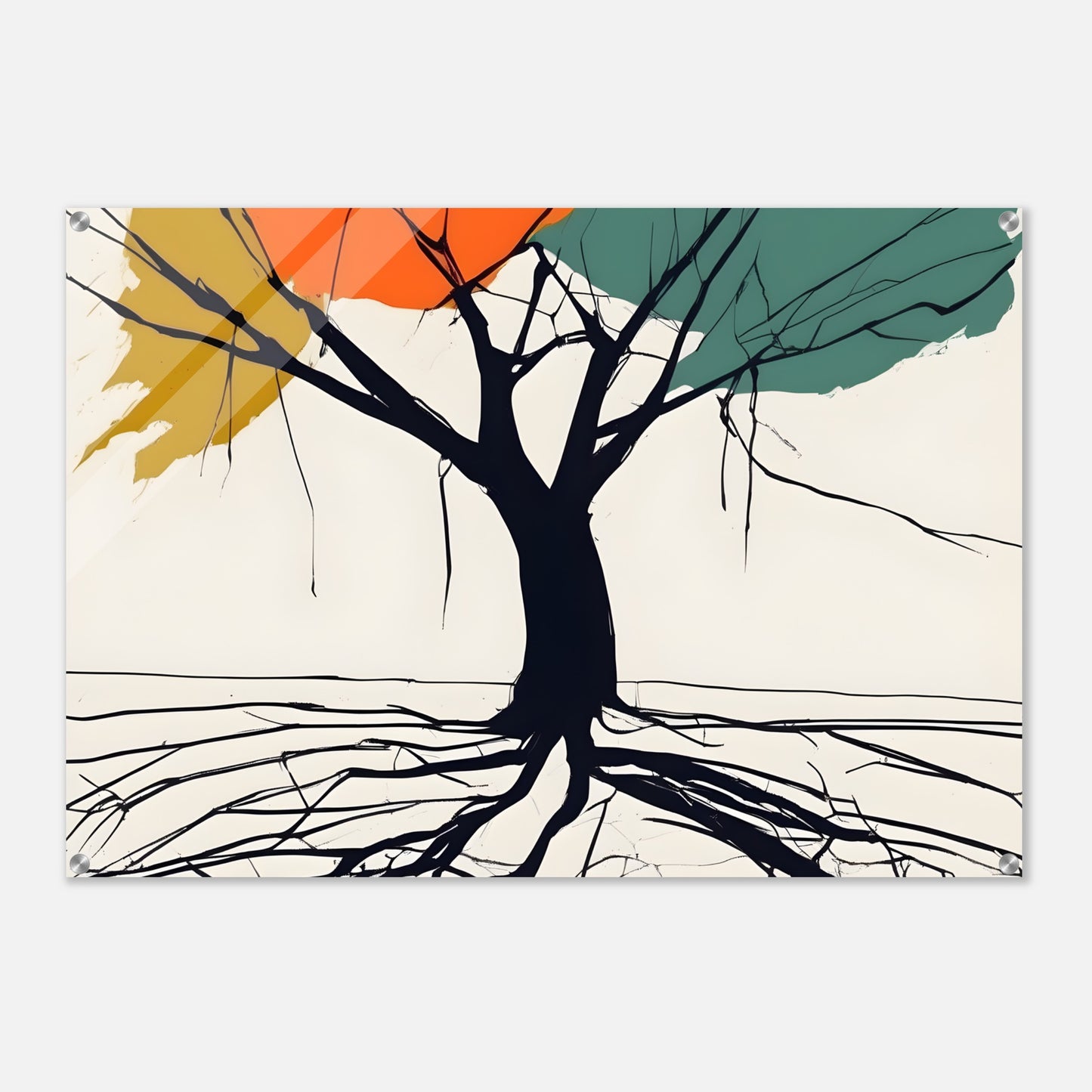 Tree Silhouette Minimalist Abstract Art