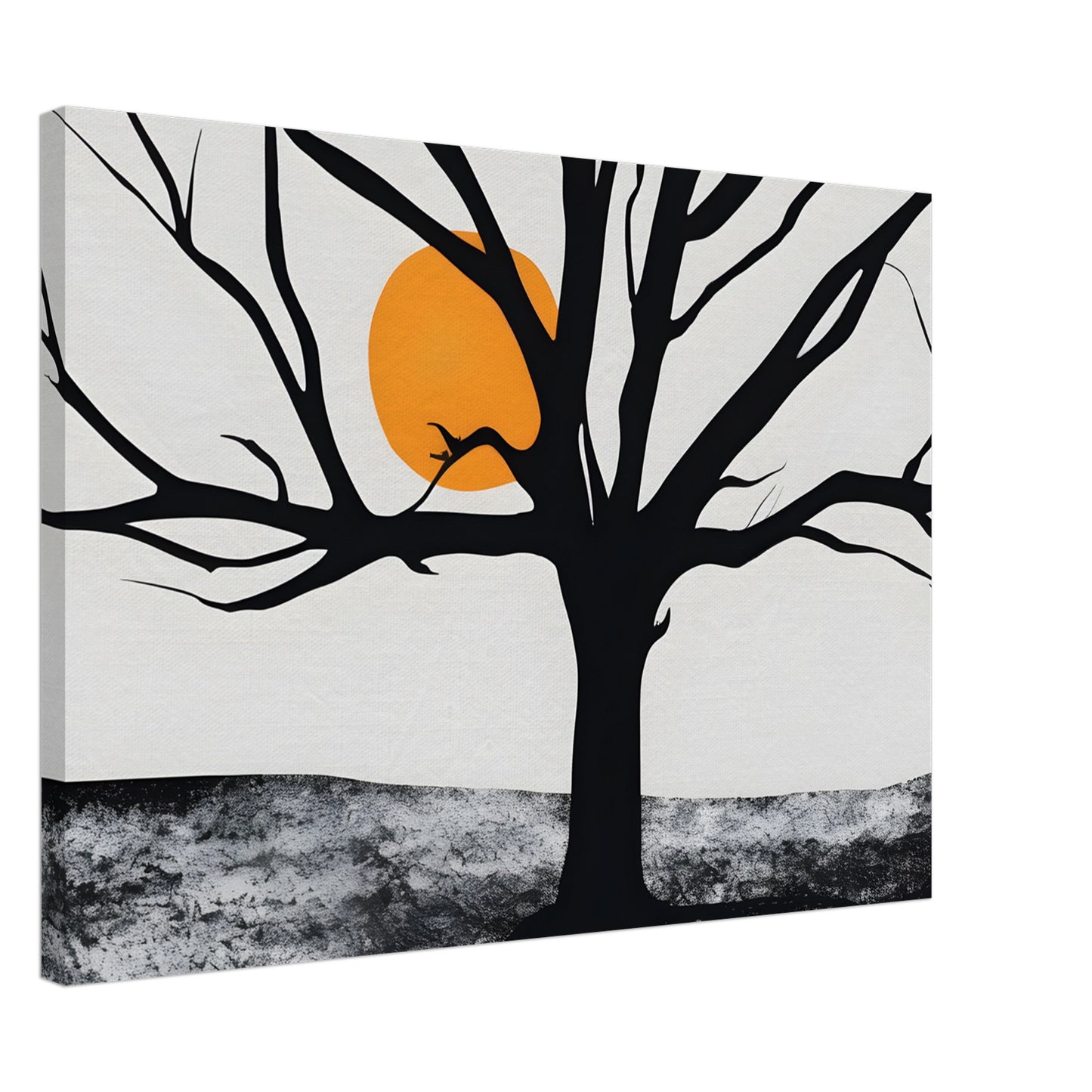 Silhouette Serenity - Minimalist Abstract Tree Art