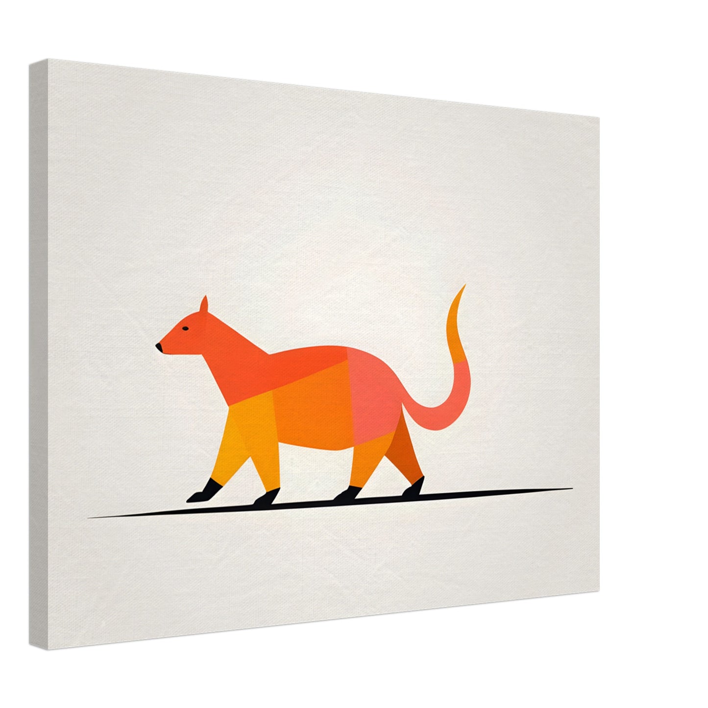 Feline Walk - Minimalist Abstract Wall Art Design