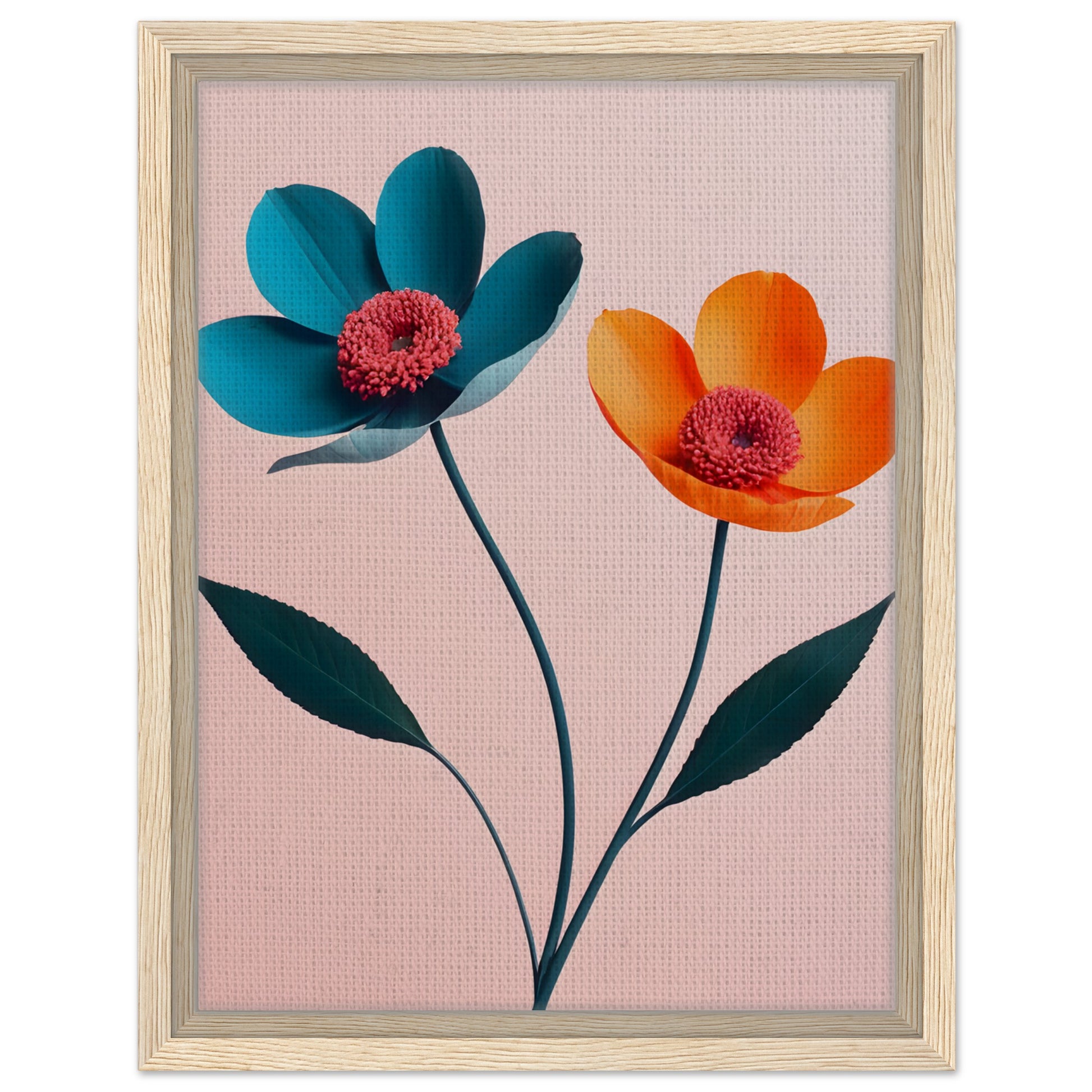 Harmony in Bloom | Stunning Vertical Floral Canvas Art