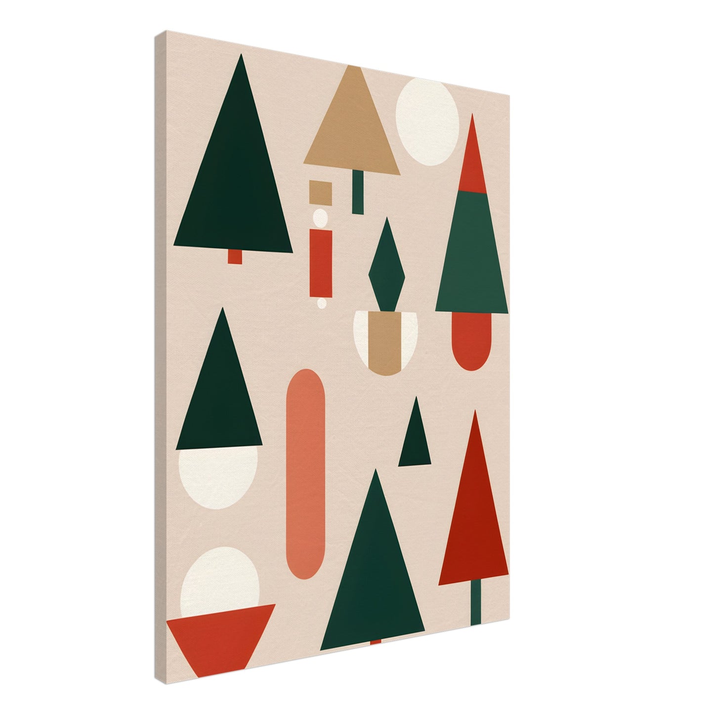 Whimsical Trees - Minimalist Abstract Christmas Art Print