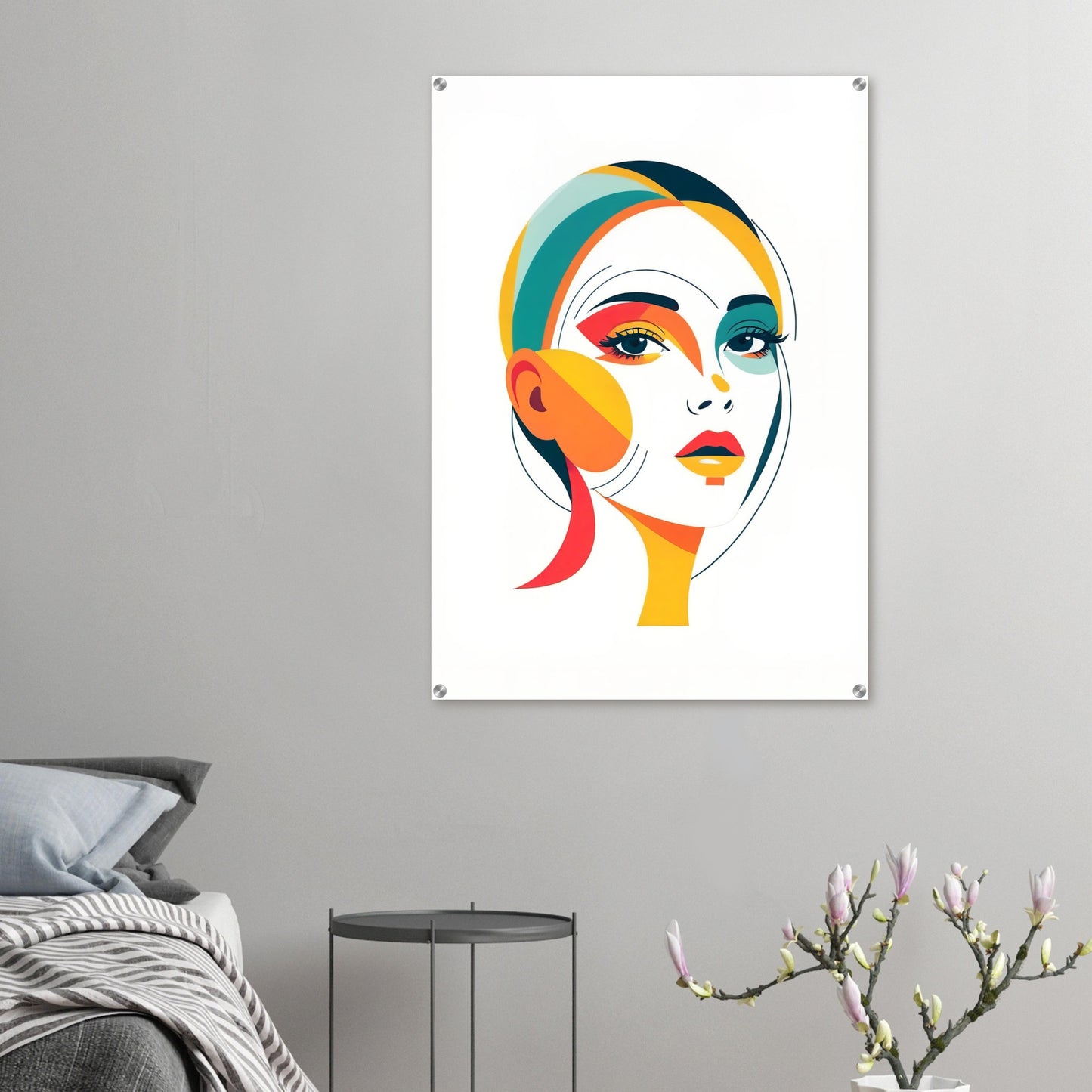 Acrylic print, plexiglass, wall art,Stride of Elegance #21 - Geometric Grace Collection