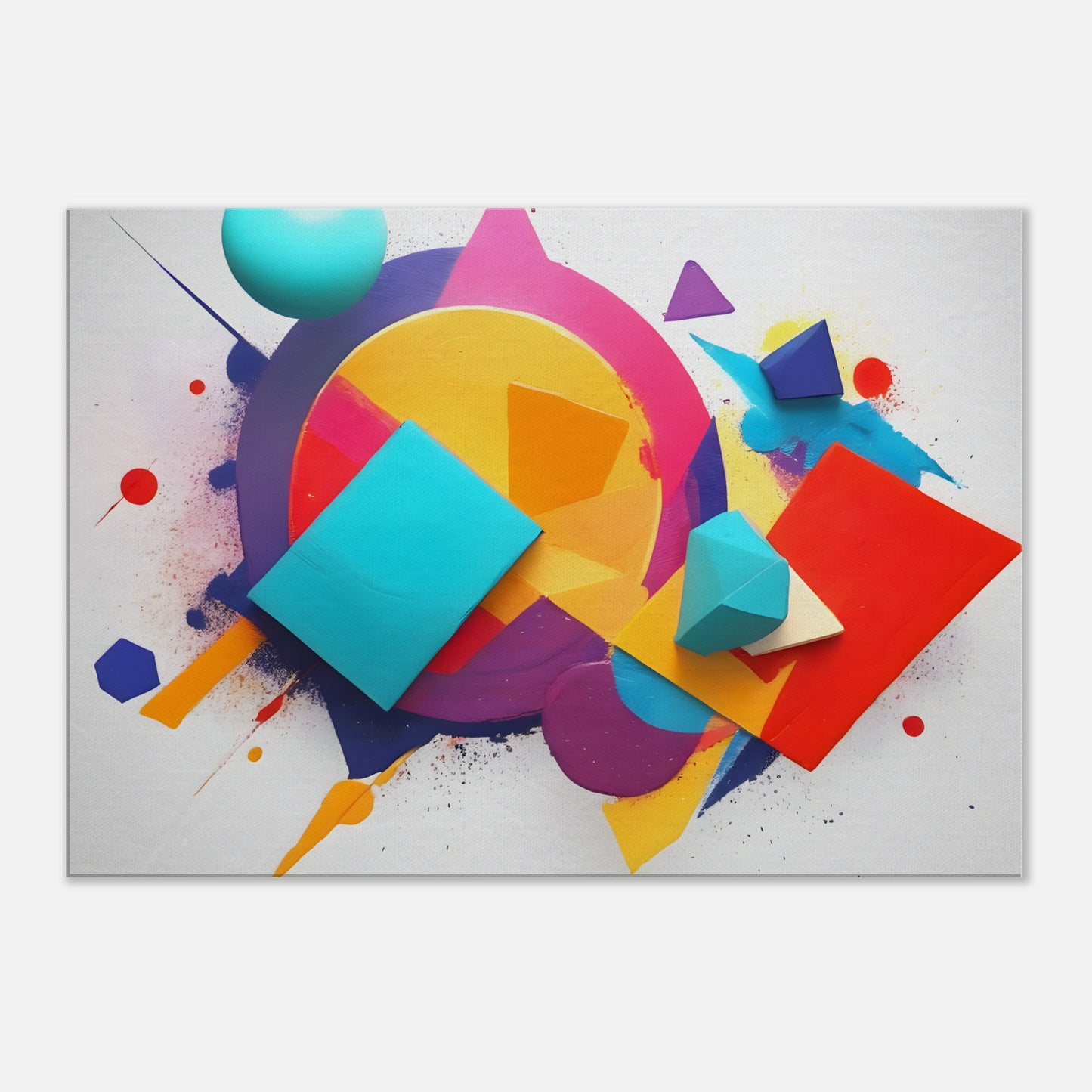 Bright Minimalist Abstract Canvas Print for Modern Decor