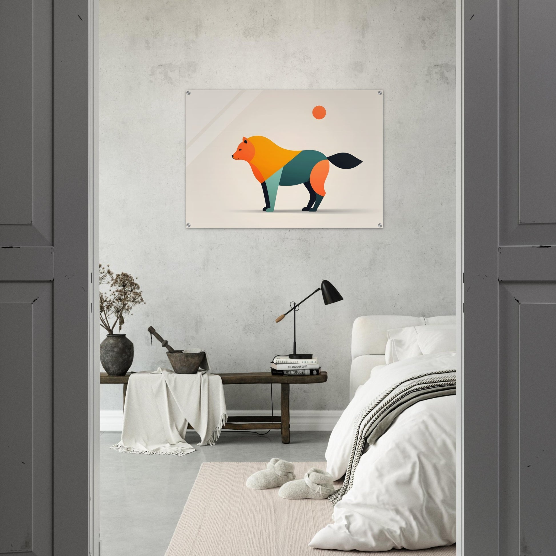 Vibrant Abstract Animal - Minimalist Acrylic Wall Art for Home