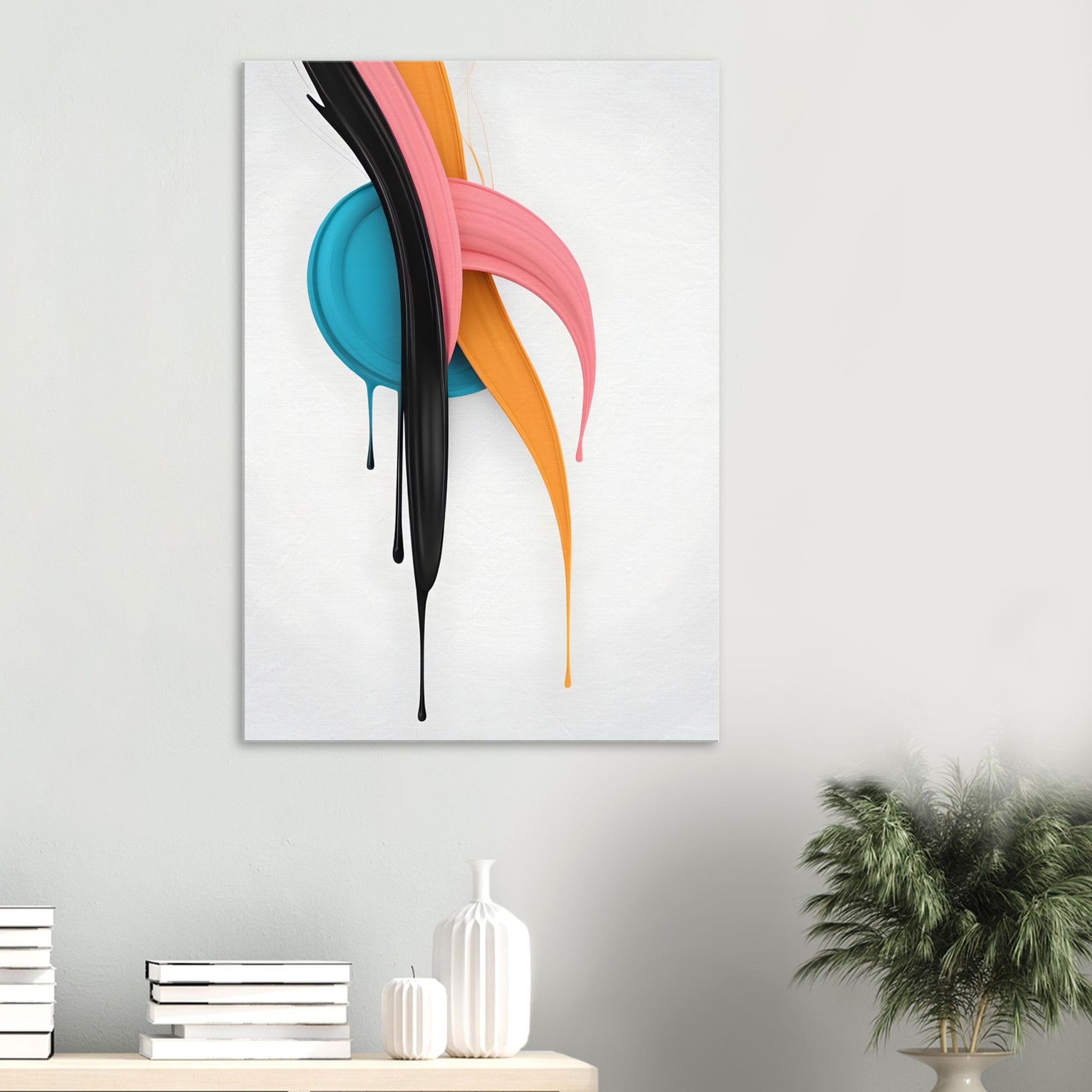 Vibrant Minimalist Abstract Wall Art Canvas Print