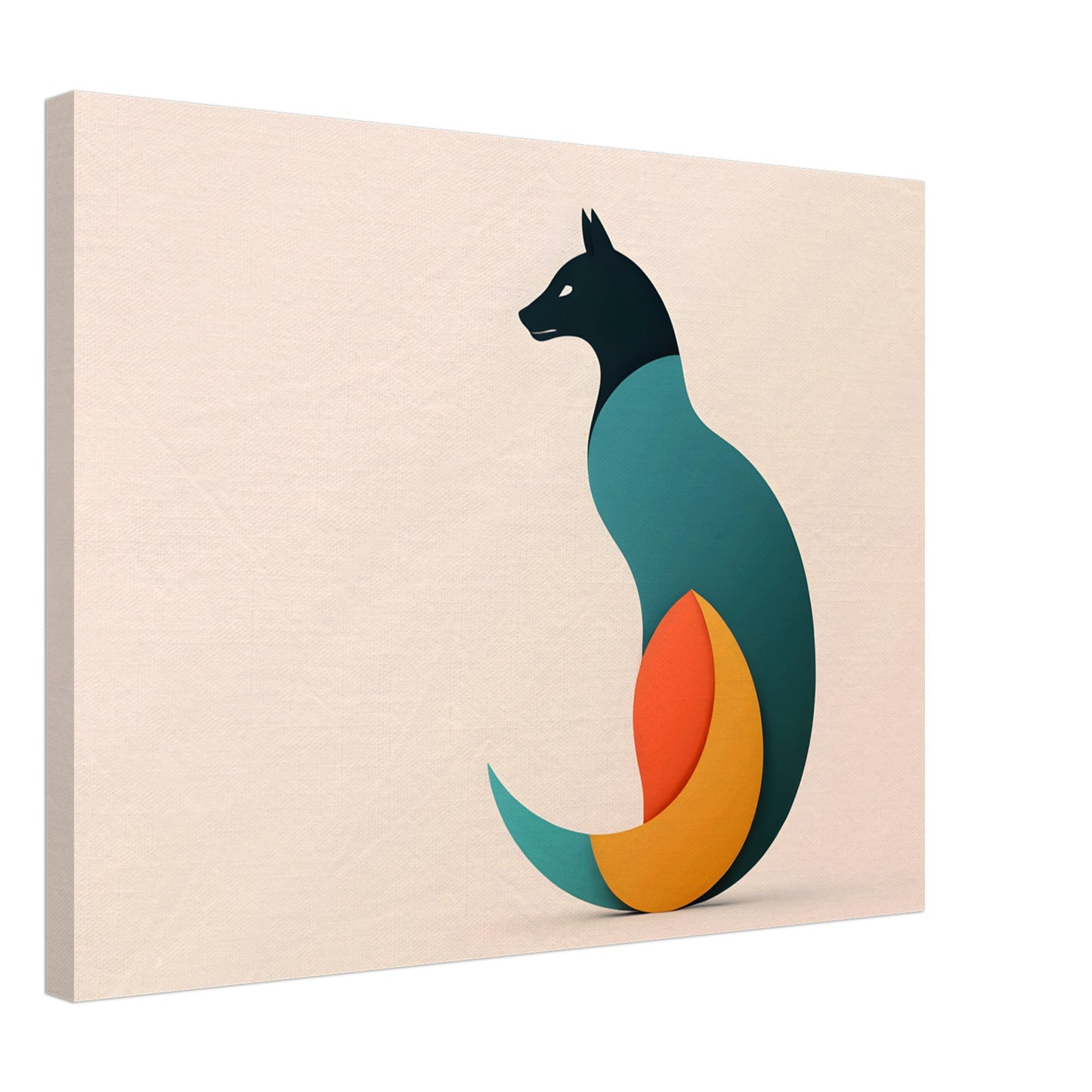 Harmony - Minimalist Abstract Dog Art Canvas Print