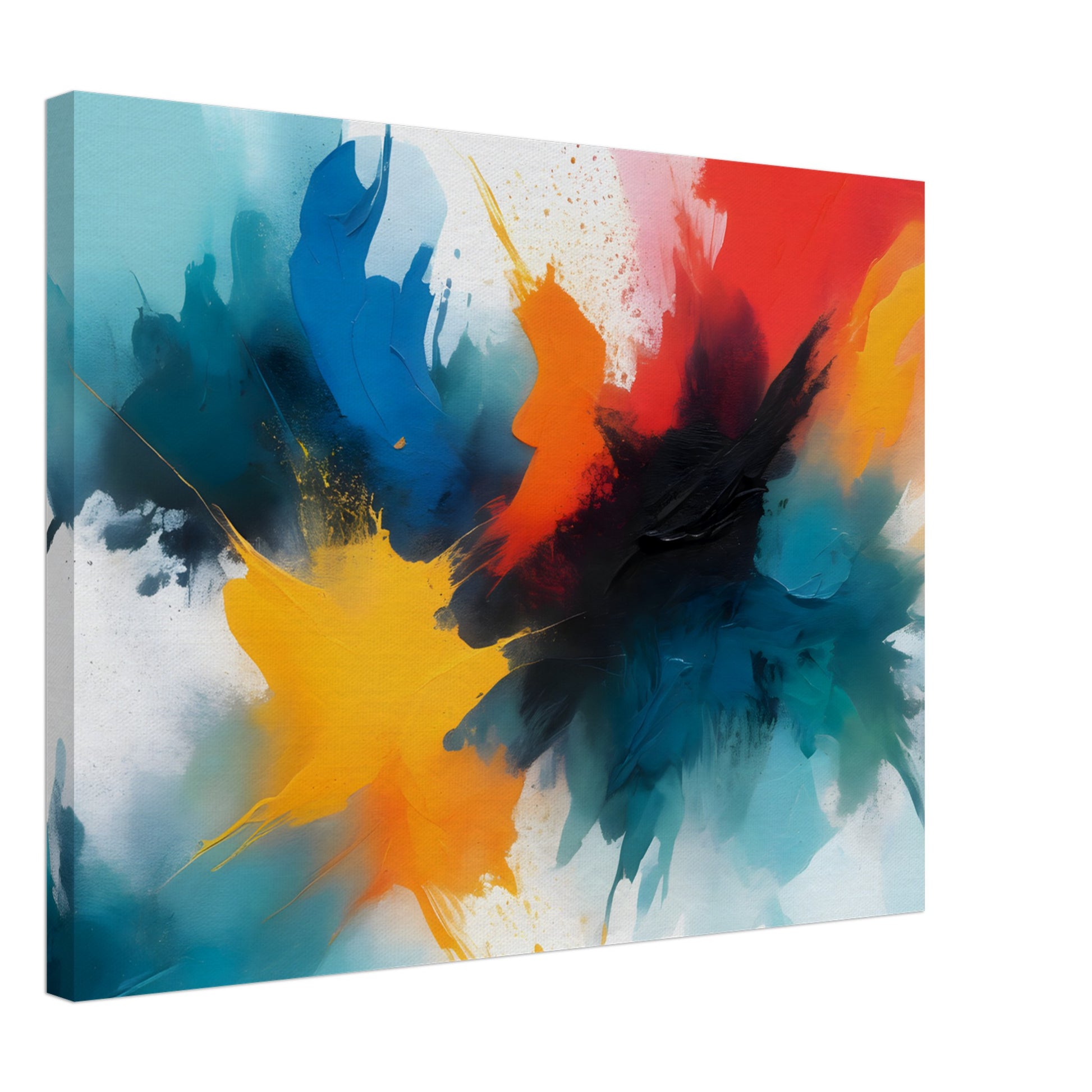 Vibrant Fusion: Abstract Minimalist Canvas Art