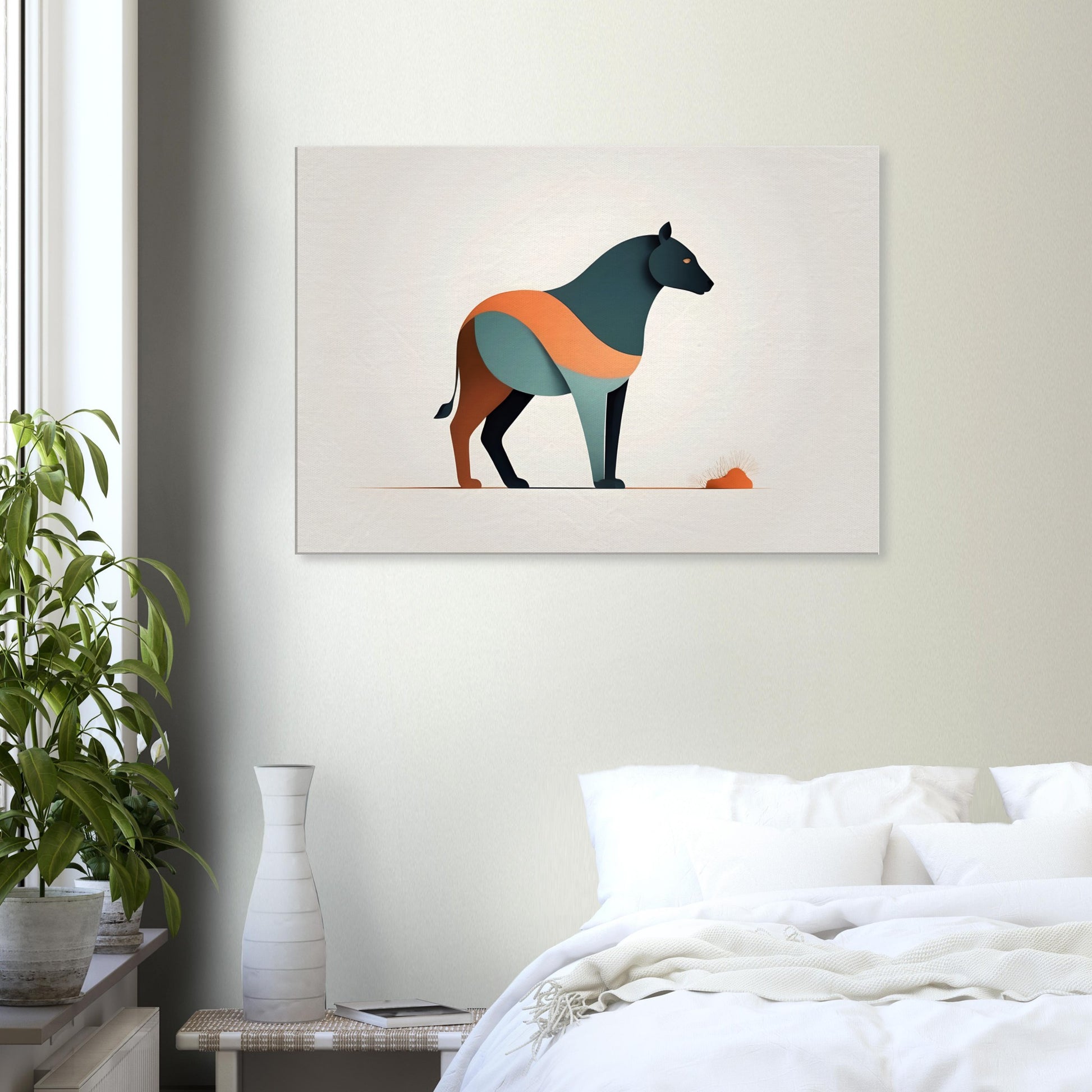 Harmony - Abstract Minimalist Bear Wall Art Print