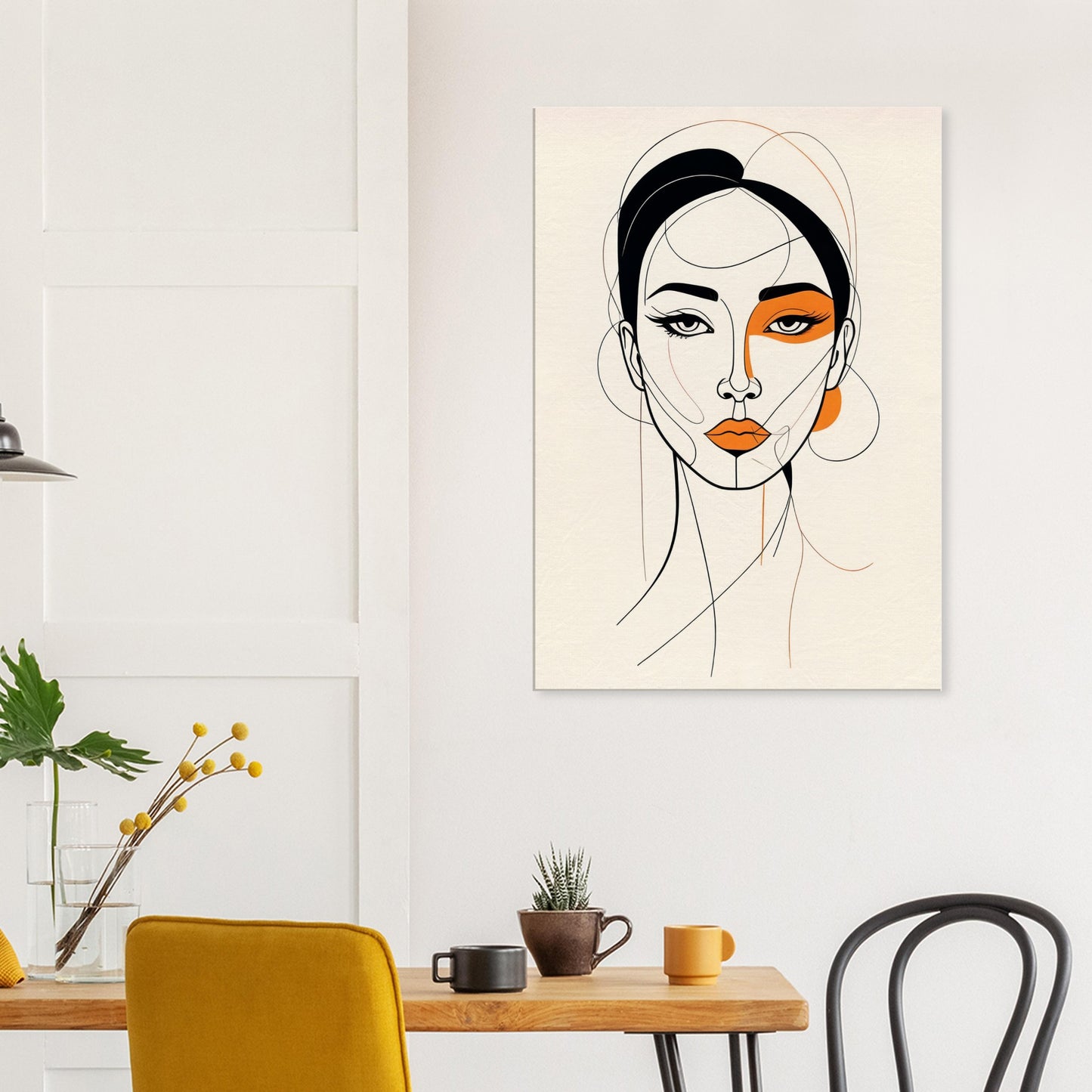 Ethereal Visage - Minimalist Abstract Canvas Art for Modern Spaces