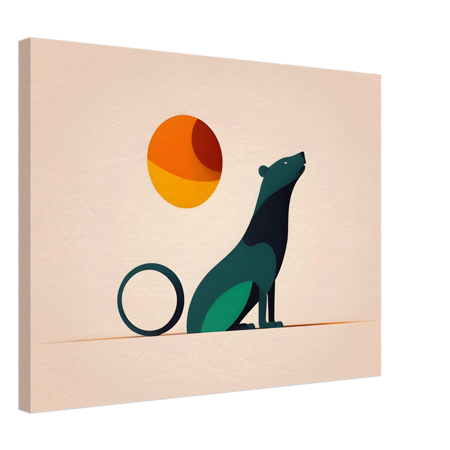 Whimsical Canine - Minimalist Abstract Wall Art for Home