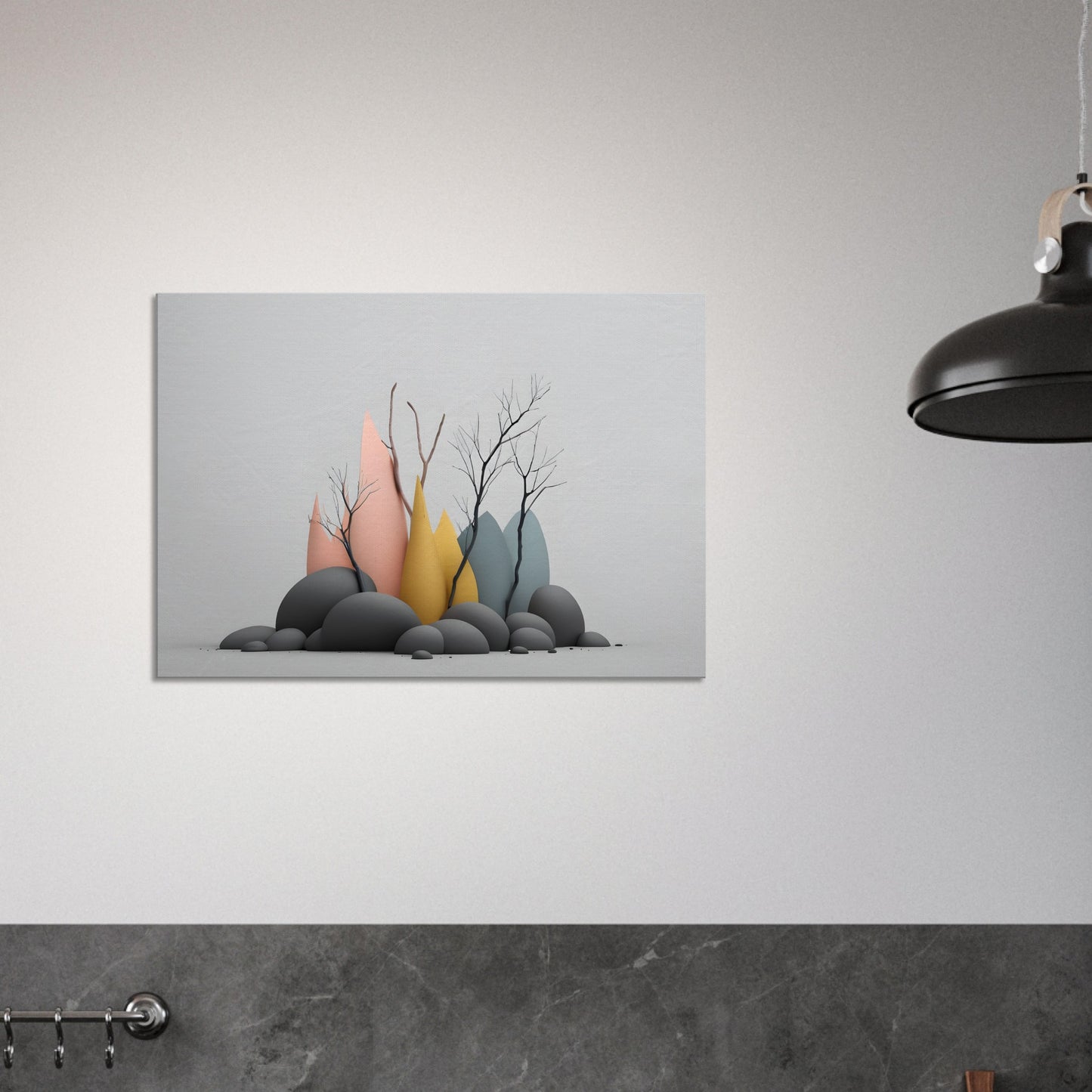 Minimalist Abstract Canvas Print - Serene Nature Scene