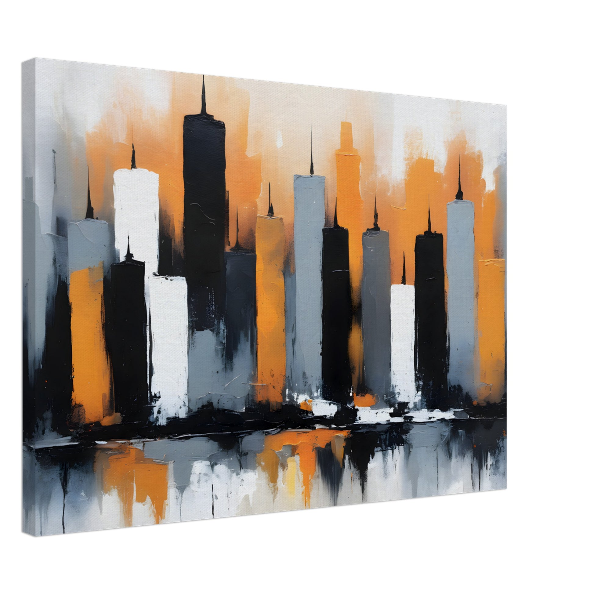 Dreamy Cityscape Hues: Minimalist Canvas Print