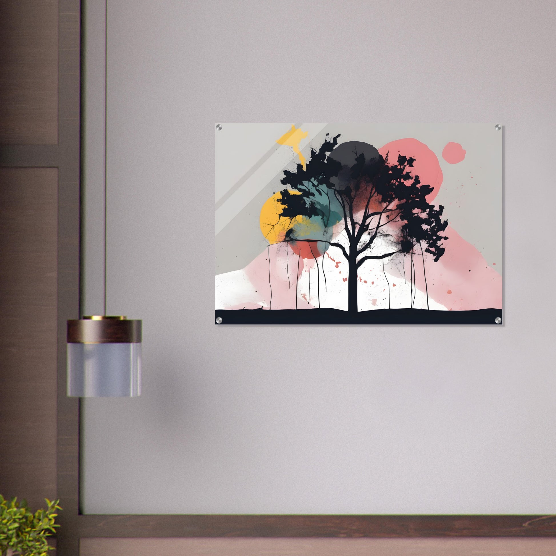 Silhouette Tree Abstract Art | Minimalist Decor for Home