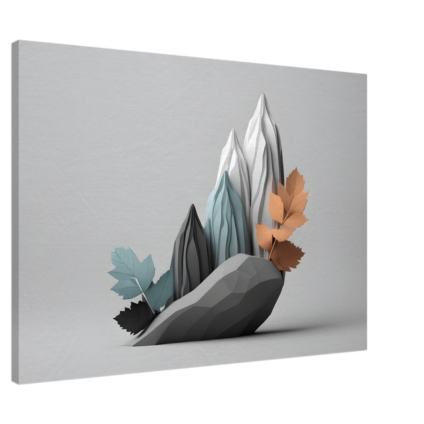 Minimalist Abstract Mountain Landscape Canvas Print Art