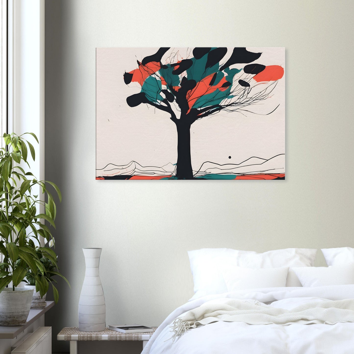 Ethereal Whispers - Bold Minimalist Abstract Tree Art