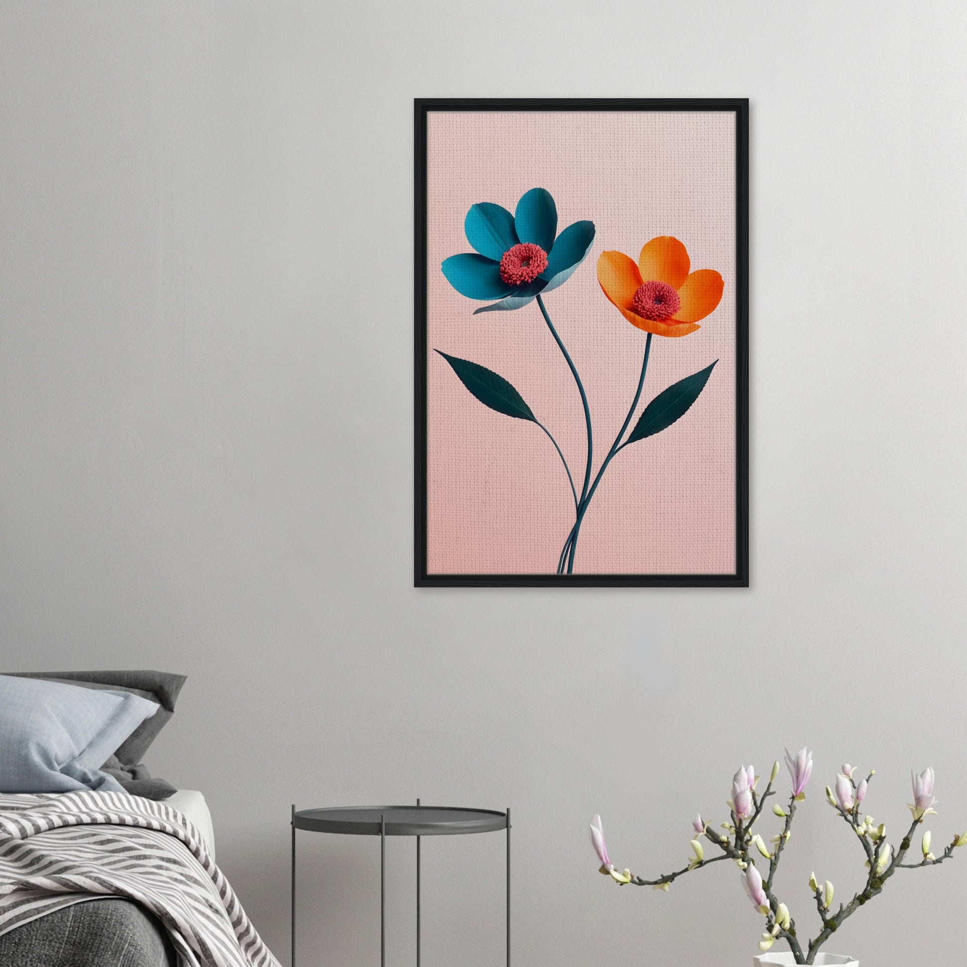 Harmony in Bloom | Stunning Vertical Floral Canvas Art