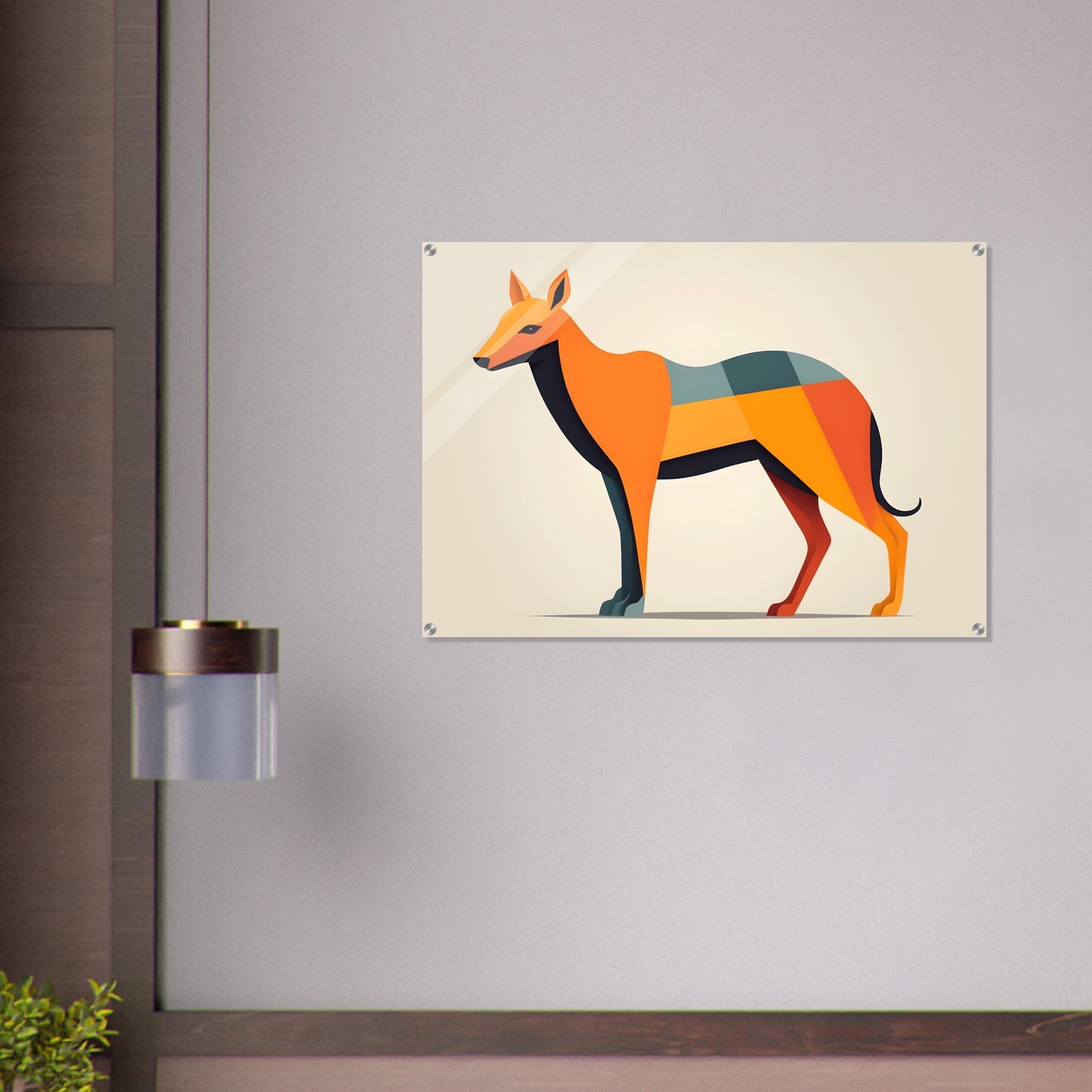 Abstract Canine - Minimalist Acrylic Artwork for Home Decor