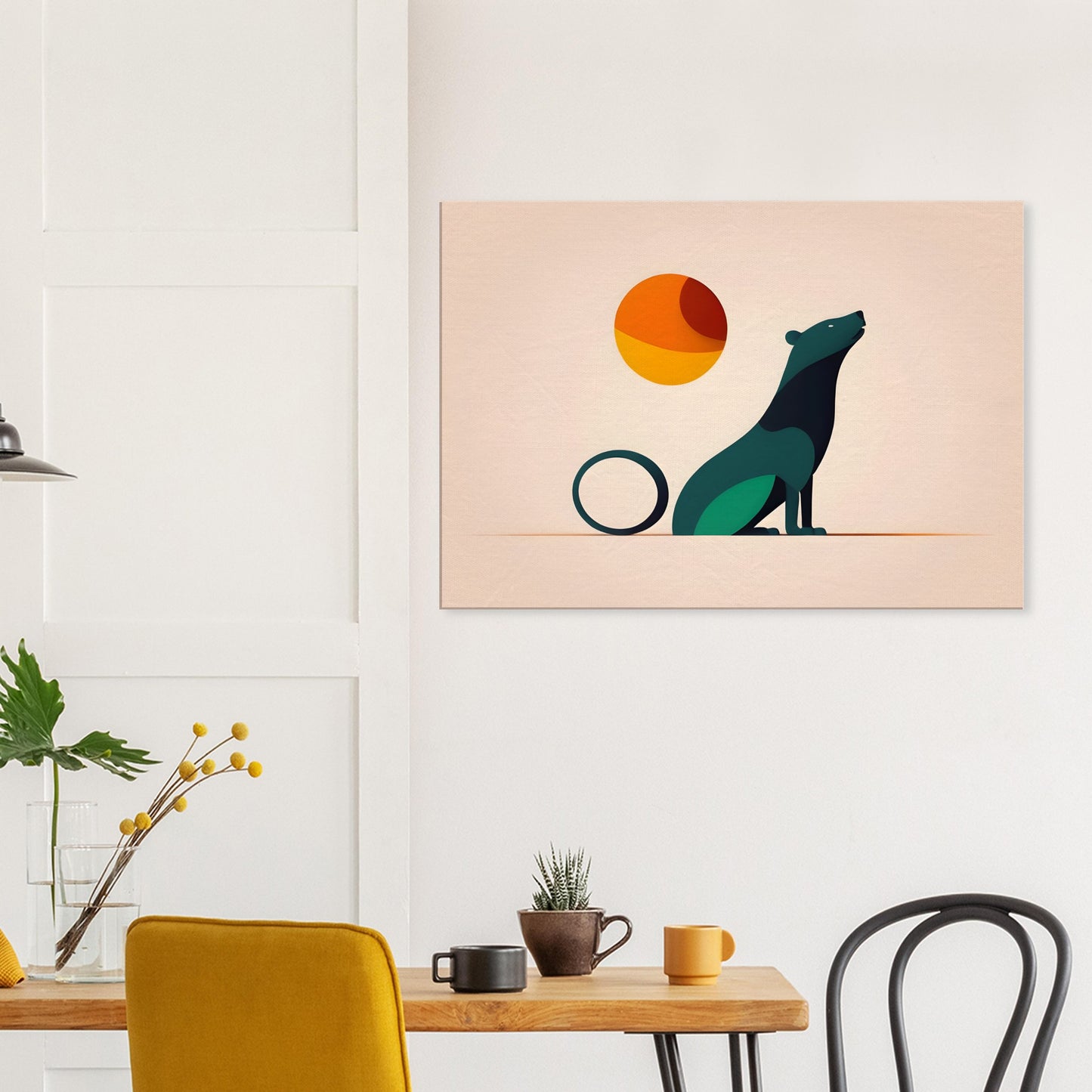 Whimsical Canine - Minimalist Abstract Wall Art for Home