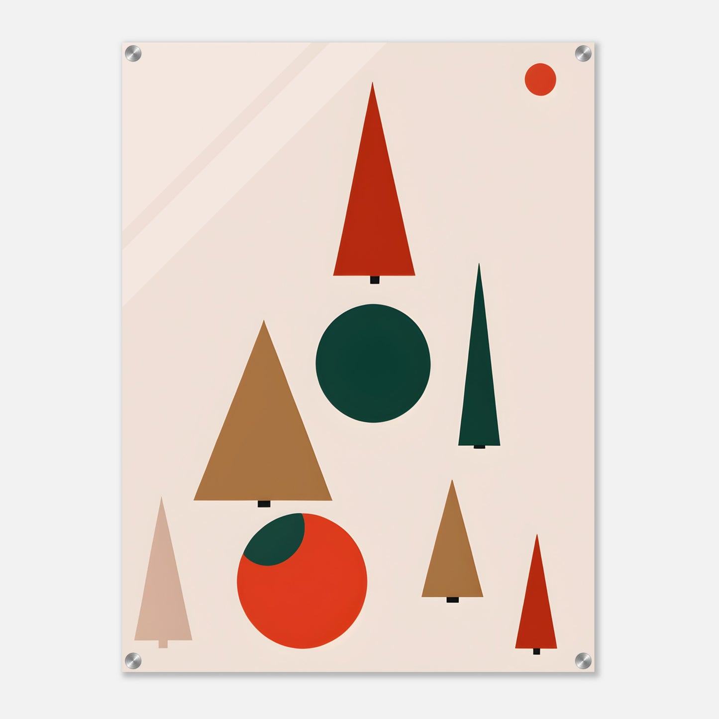 Geometric Christmas - Minimalist Acrylic Art