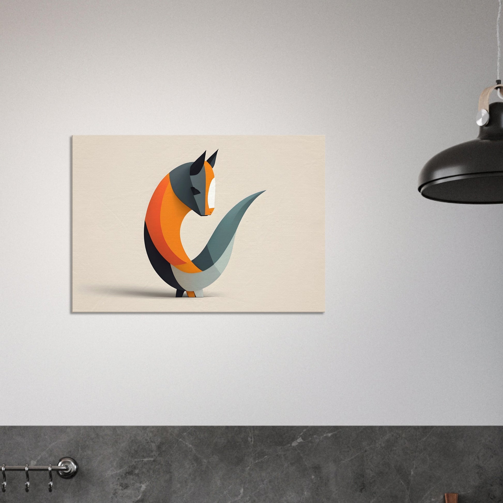 Fox Spirit - Minimalist Abstract Canvas Art