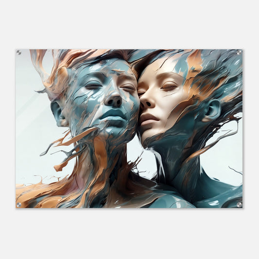 Acrylic print, plexiglass, wall art,Fusion of Souls - Wall Art