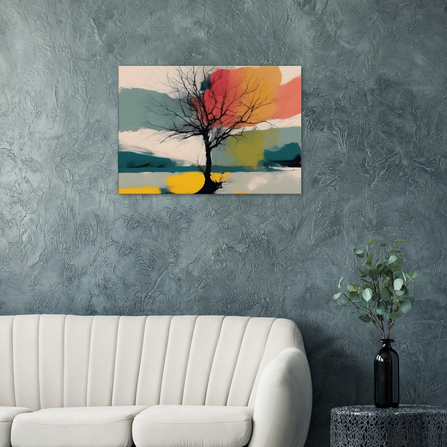 Ethereal Tree Canvas Print - Minimalist Abstract Wall Art