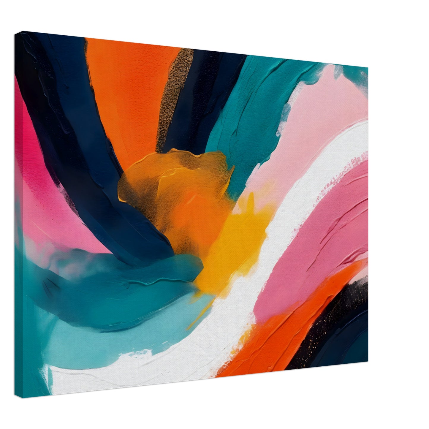 Vibrant Blissflow: Abstract Colorful Canvas Art