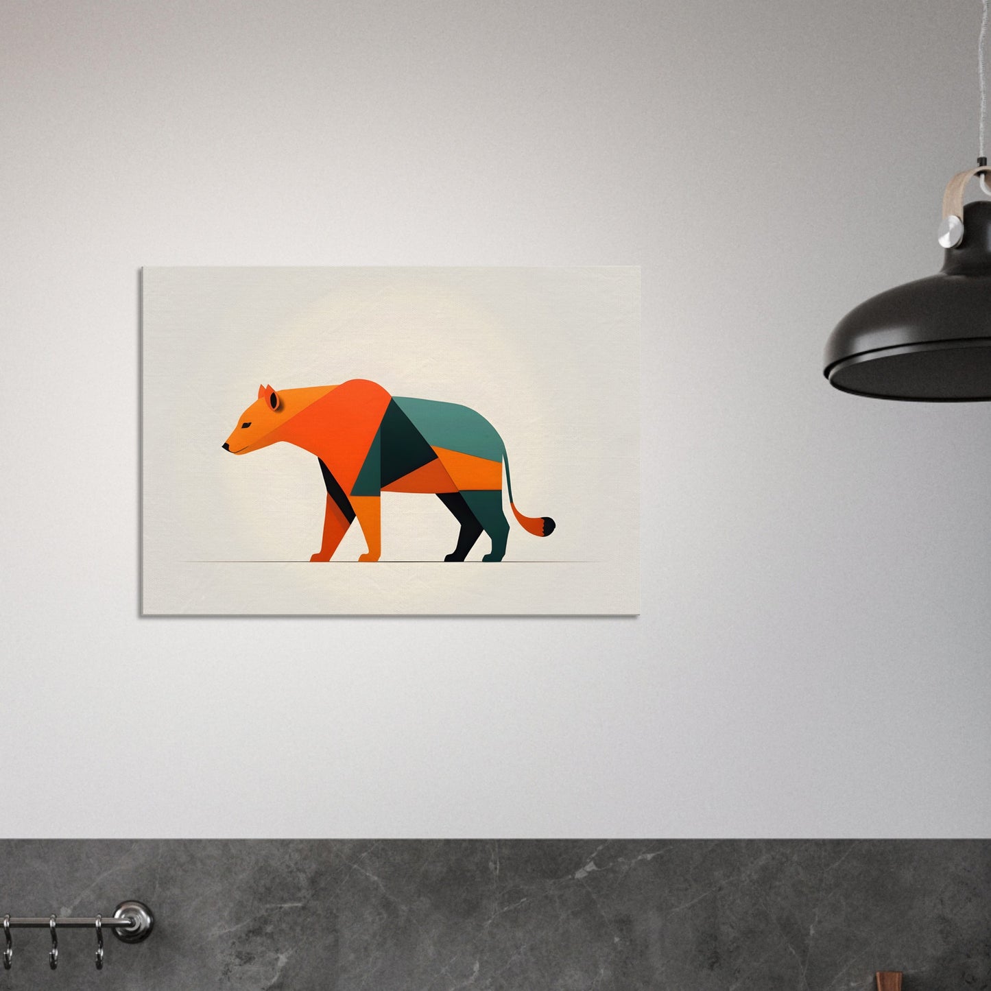 Bear Spirit - Minimalist Abstract Canvas Art Print