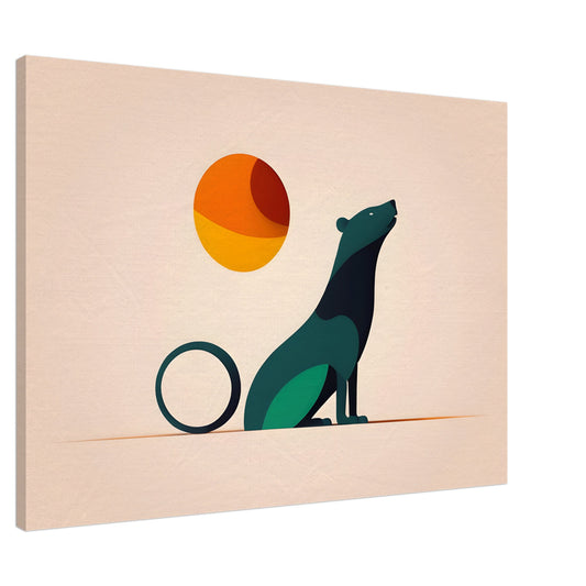 Whimsical Canine - Minimalist Abstract Wall Art for Home