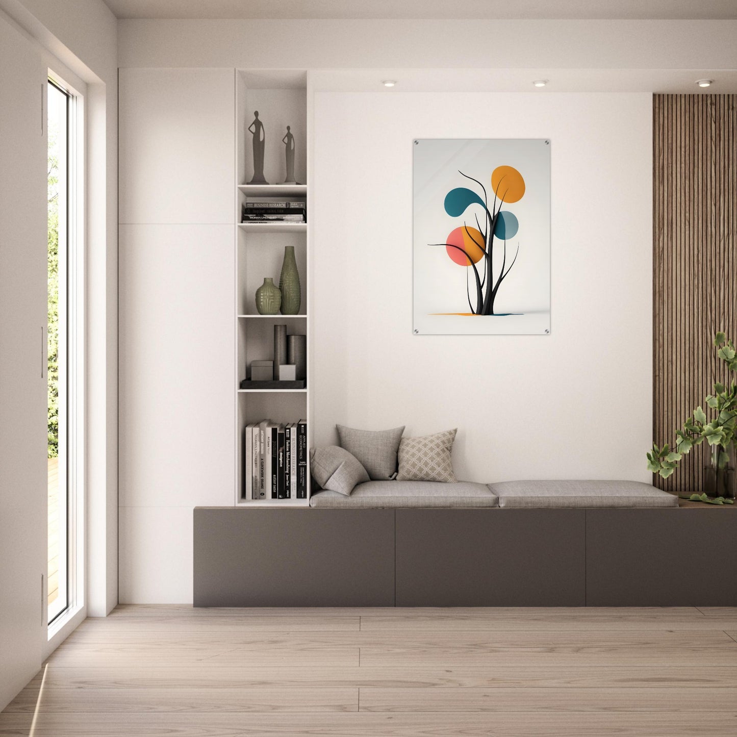 Acrylic glass wall art, Flowing Nature-Inspired Minimalist Art