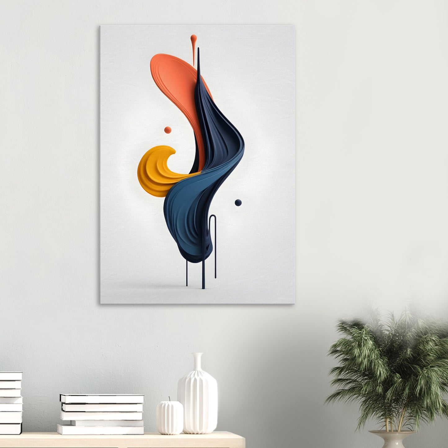 Vibrant Minimalist Abstract Canvas Print for Modern Homes