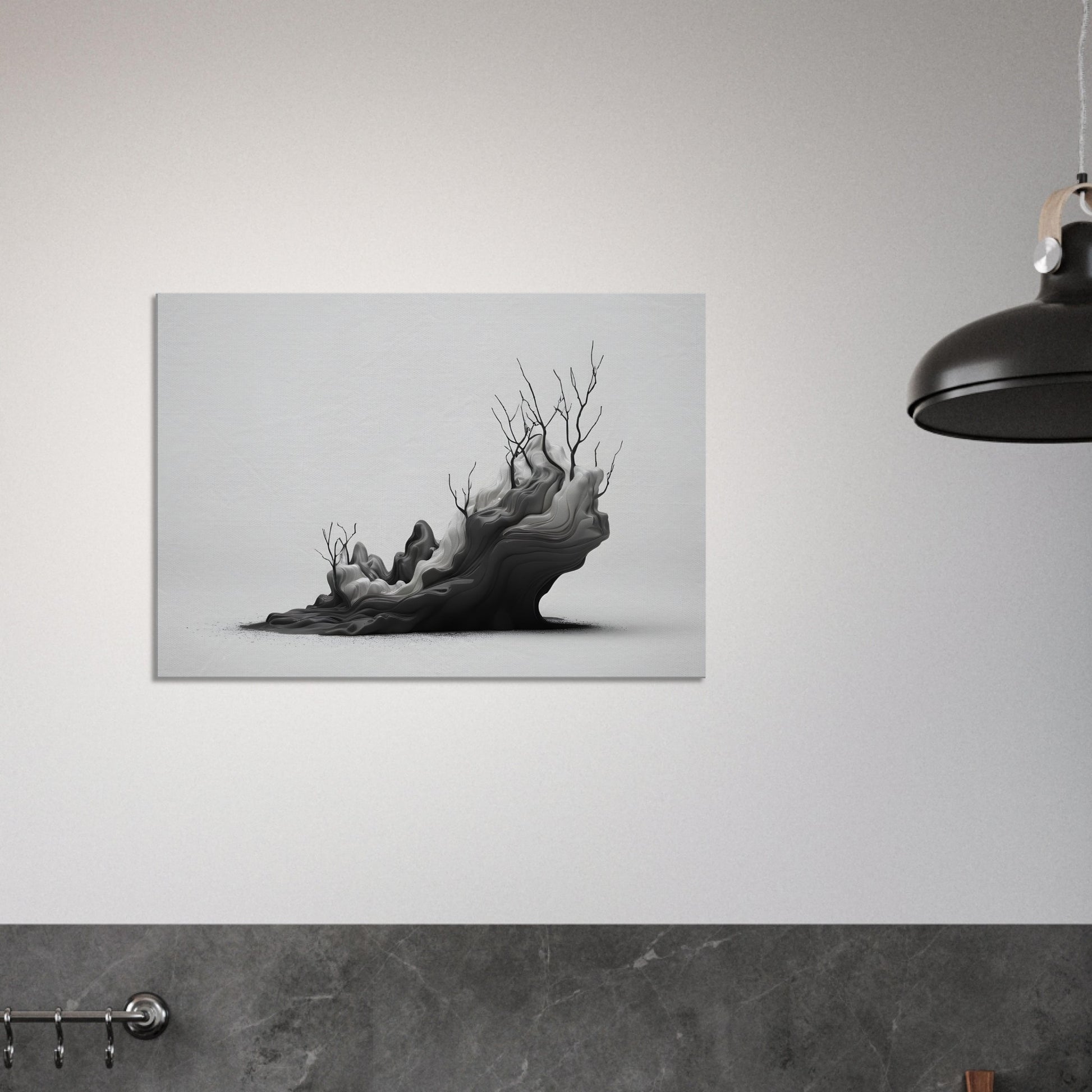 Monochrome Minimalist Abstract Art for Modern Spaces