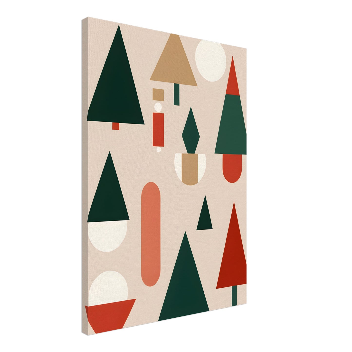 Whimsical Trees - Minimalist Abstract Christmas Art Print