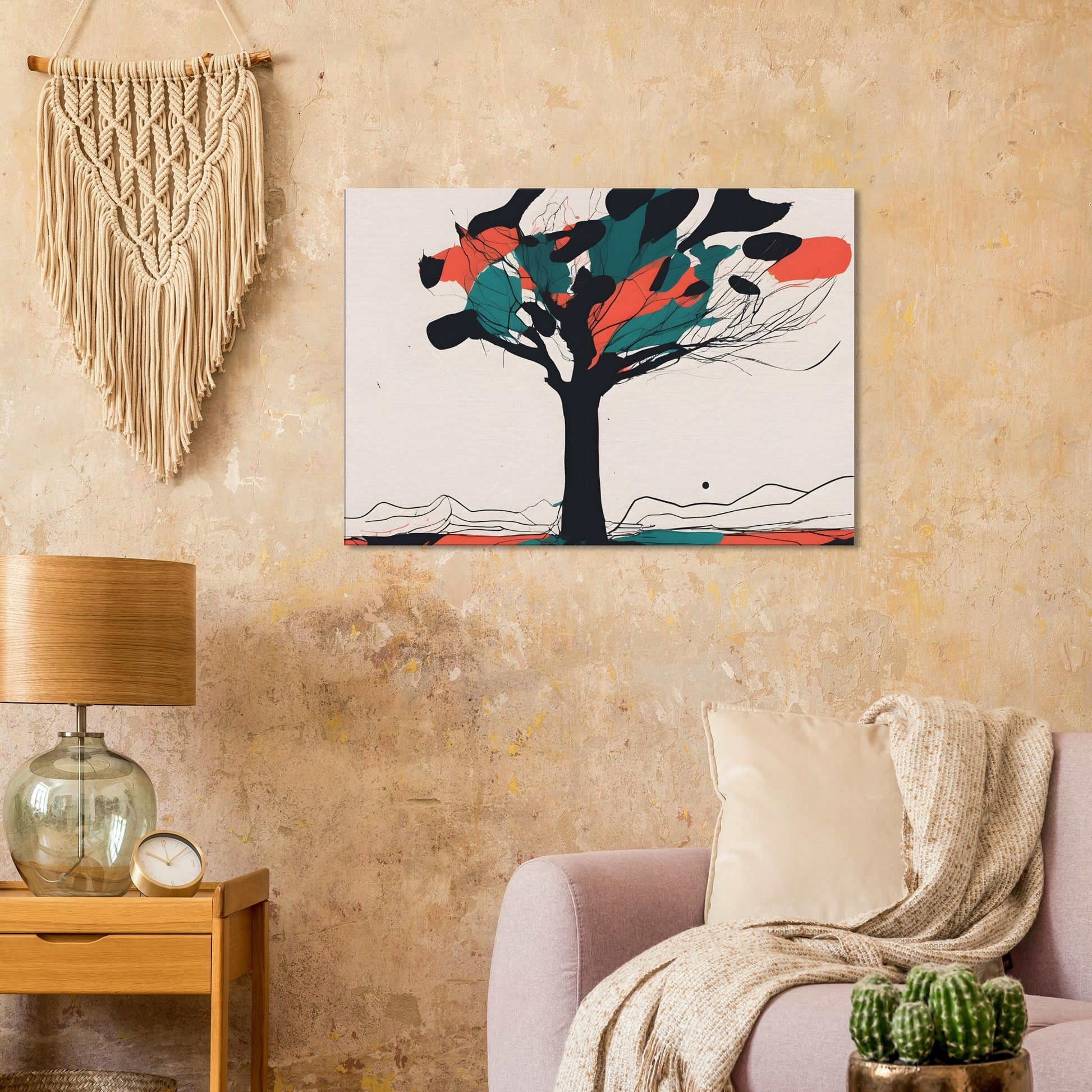 Ethereal Whispers - Bold Minimalist Abstract Tree Art