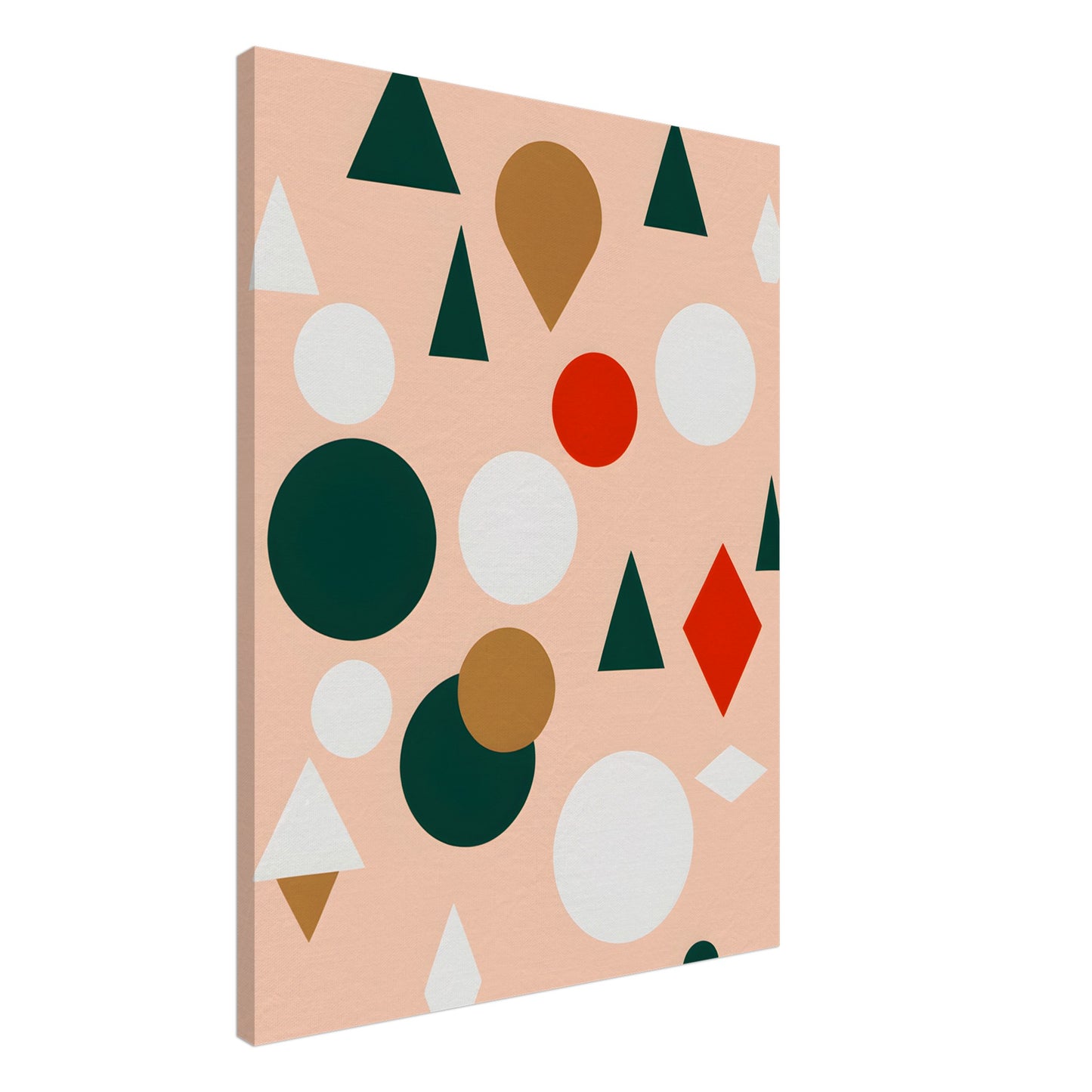 Festive Geometry - Minimalist Abstract Holiday Canvas Print