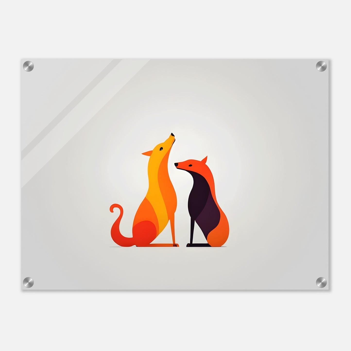 Harmony - Colorful Abstract Animal Companionship Wall Art