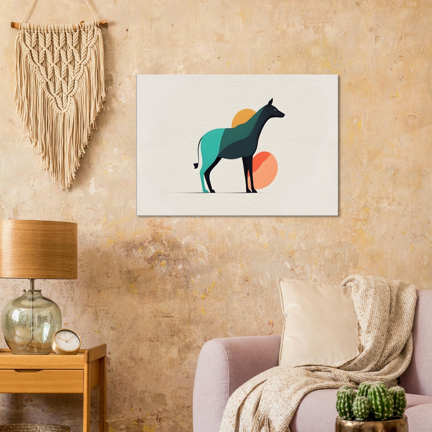 Harmony - Minimalist Abstract Wall Art with Animal Design