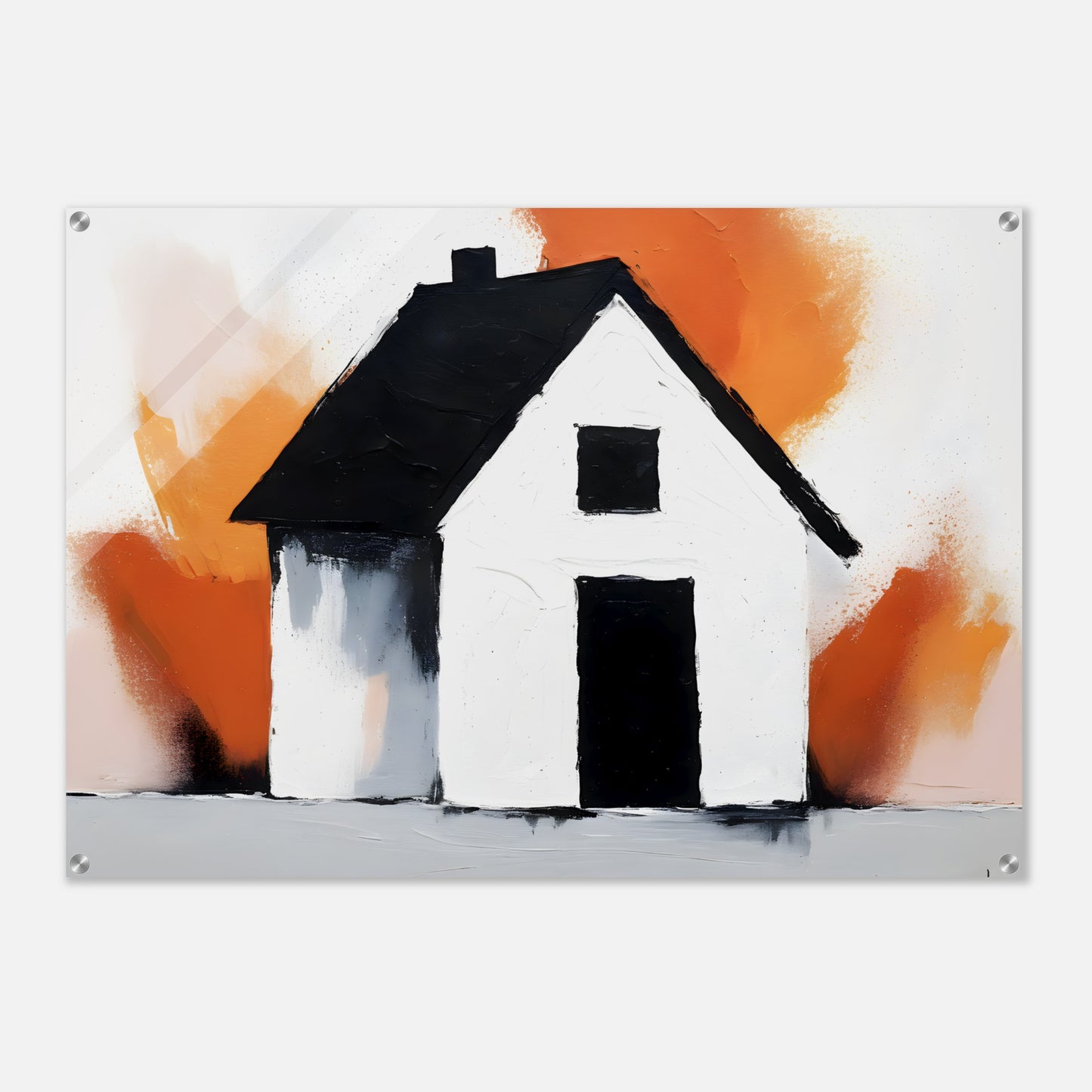 Mystic Abode: Minimalist Acrylic House Print